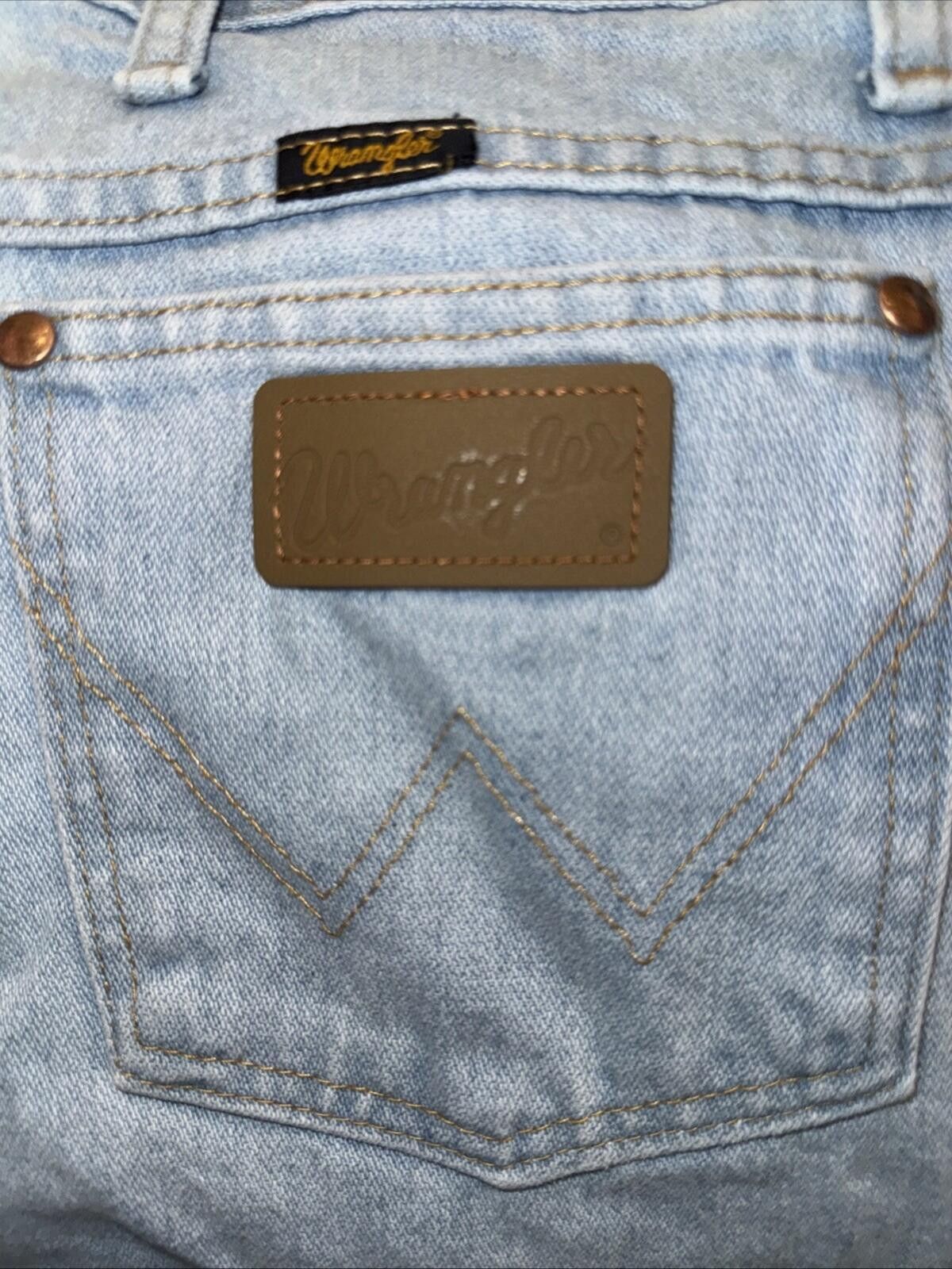 Wrangler Wrangler Mens 38x32 Cowboy Cut 936 Slim Fit Jeans Light Wash Size US 38 / EU 54 - 2 Thumbnail