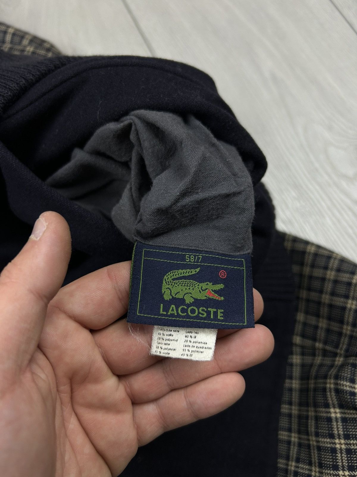 Lacoste Lacoste Vintage Checked Bomber 2 in 1 Jacket Size L - XL Size US XL / EU 56 / 4 - 6 Thumbnail