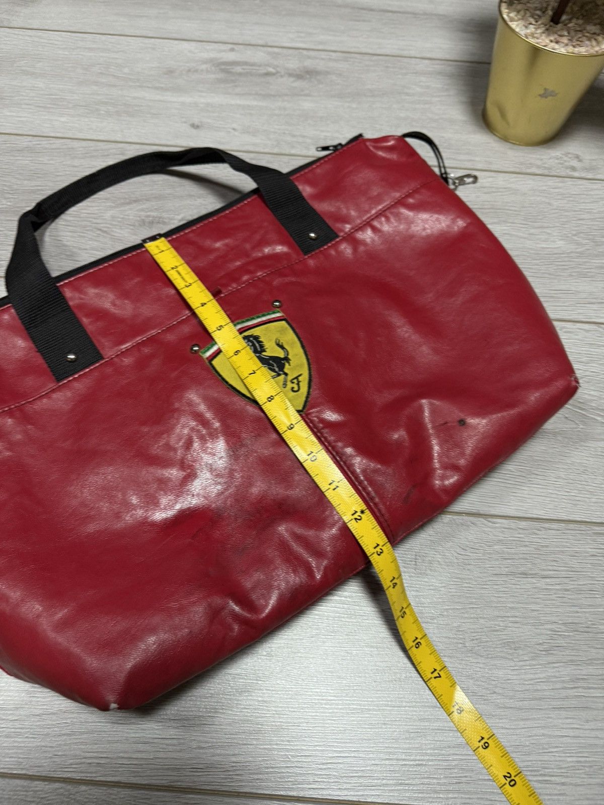 Ferrari Ferrari leather bag big logo tote sport zip Size ONE SIZE - 10 Thumbnail