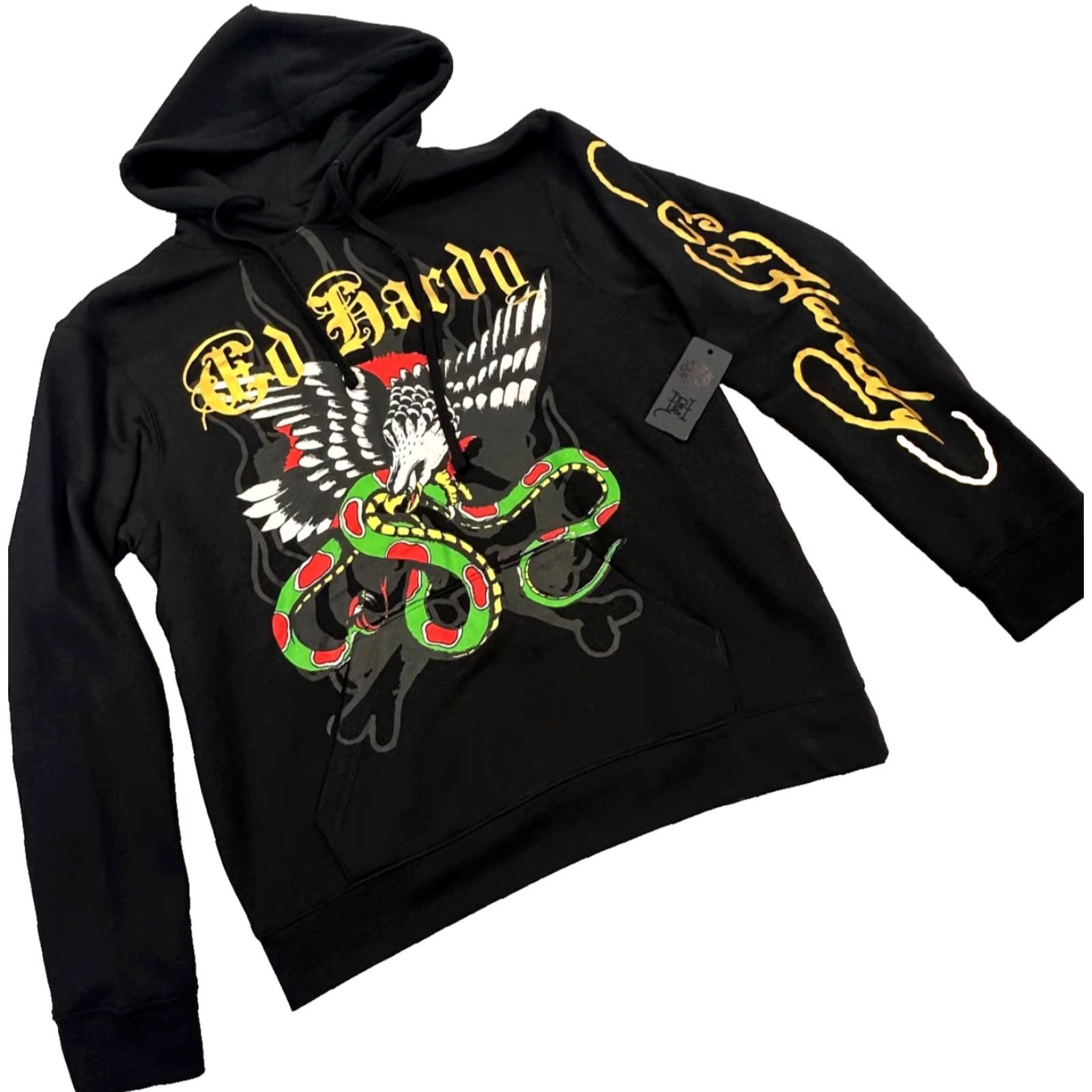 Ed Hardy Ed Hardy Y2K Snake Eagle AOP Double Sided Graphic Pullover Hoodie Mens Large Multicolor Size US L / EU 52-54 / 3 - 2 Thumbnail