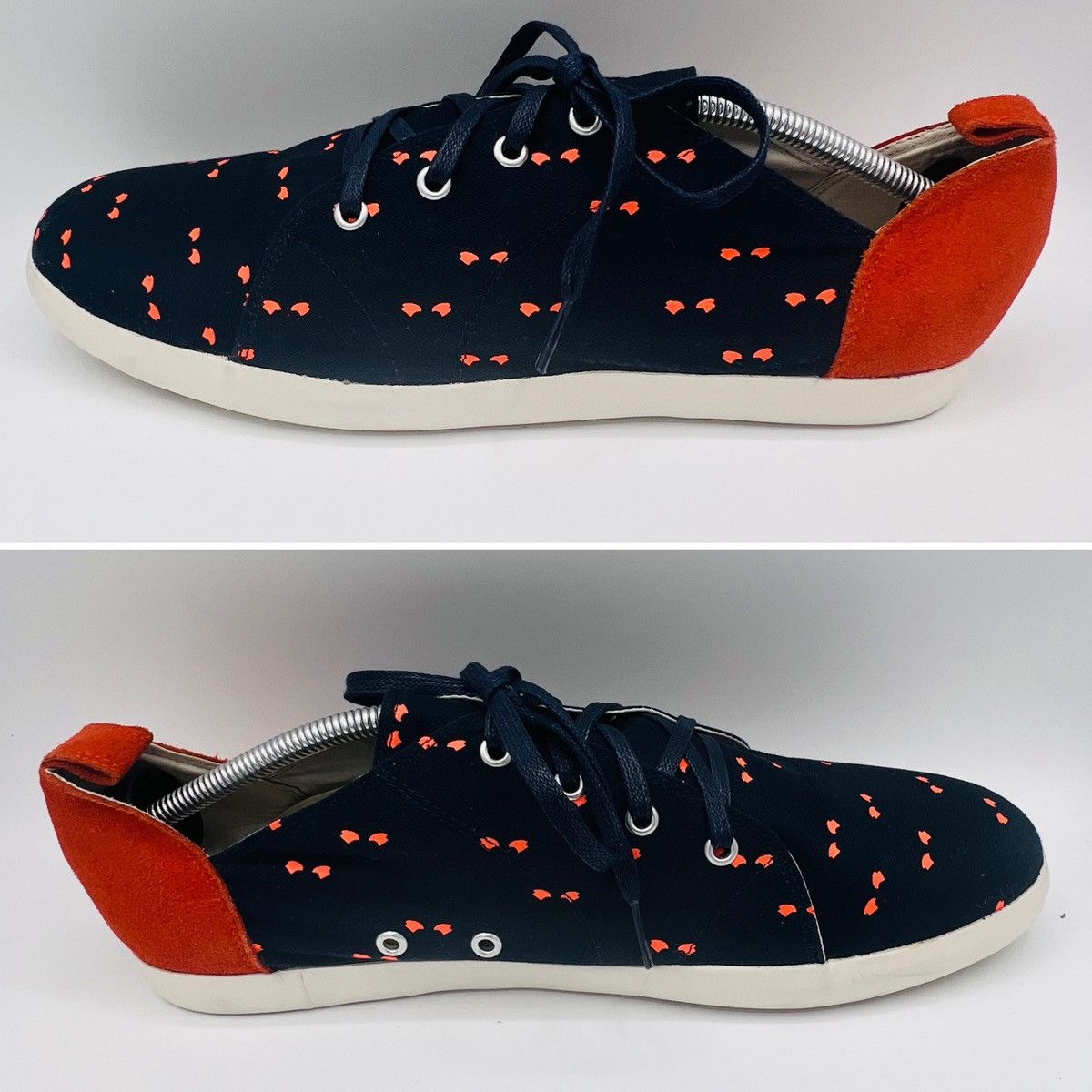Canvas × Handmade Artisan BOHO Low Top Canvas Sneakers - Hand Made / Painted Size US 12.5 / EU 45-46 - 5 Thumbnail