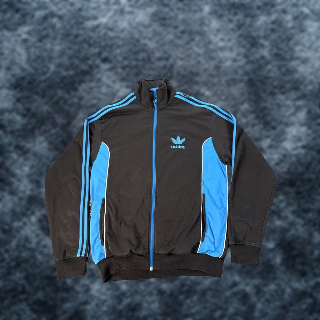 Adidas Adidas Trefoil Jacket Men L Black 3 Stripe Track Logo Full Zip Racing Embroidered Size US L / EU 52-54 / 3 - 1 Thumbnail