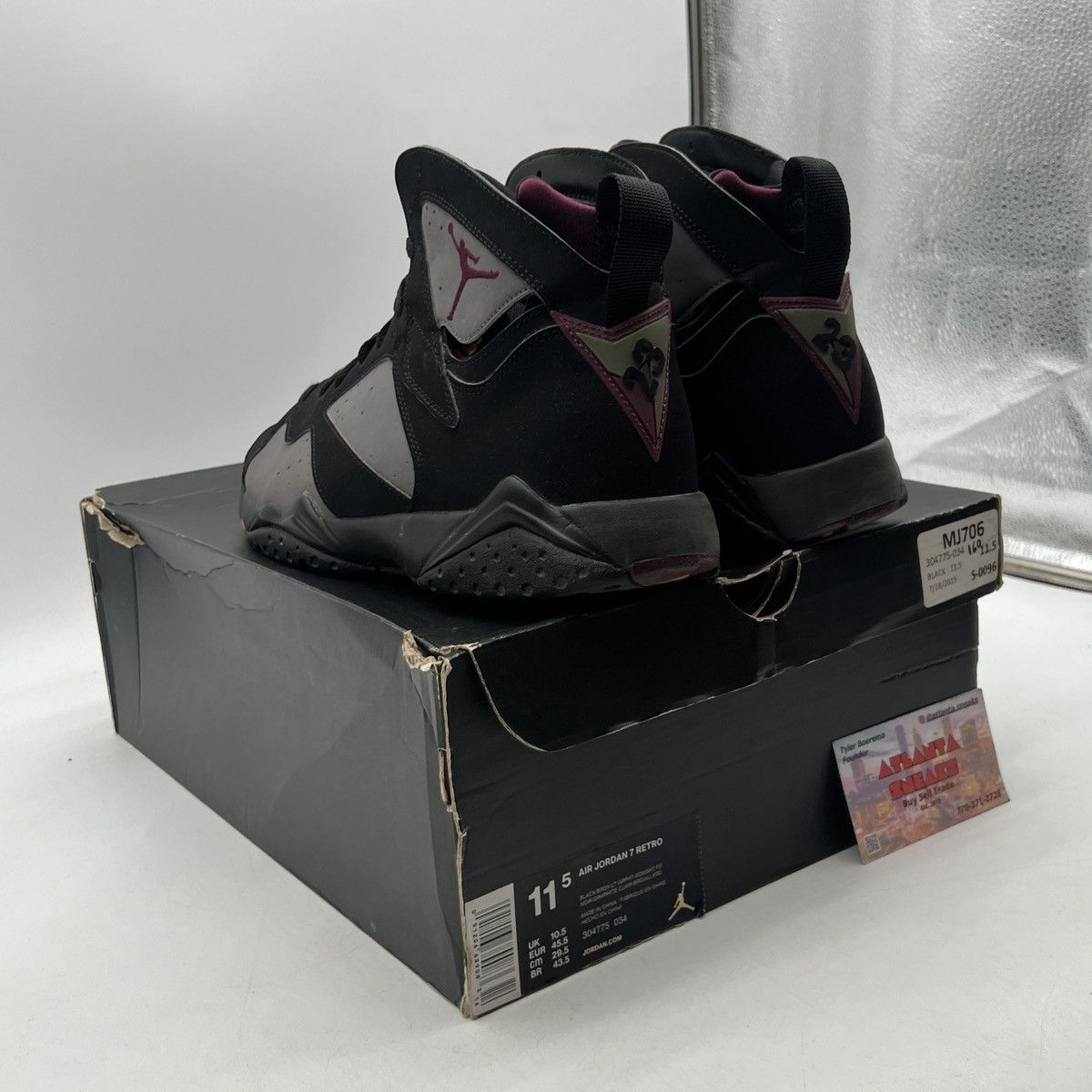Jordan Brand Air Jordan 7 Bordeaux Size US 11.5 / EU 44-45 - 4 Thumbnail