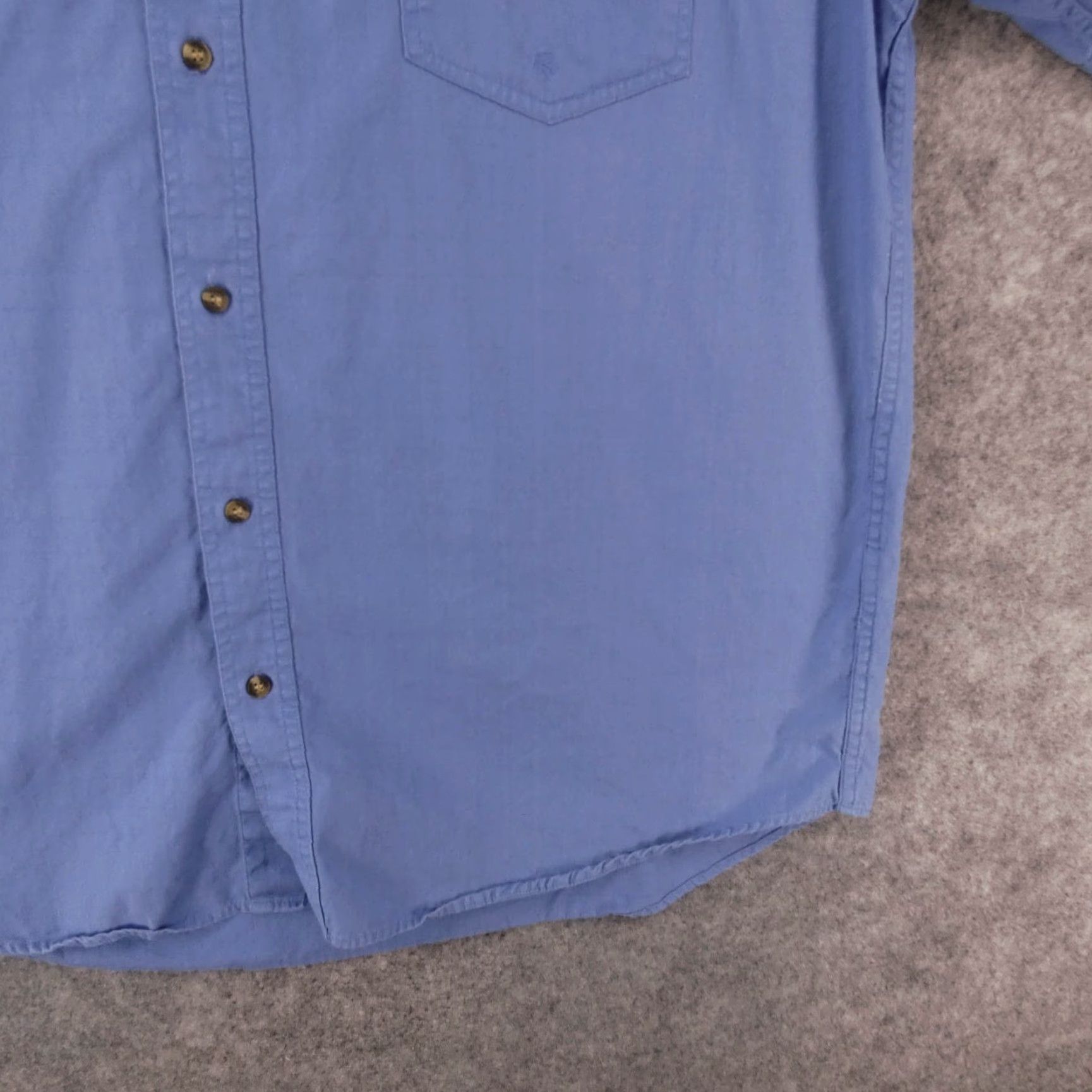 Roper Roper Shirt Mens XL Short Sleeve Button-Up Blue Textured Casual Size US XL / EU 56 / 4 - 5 Thumbnail