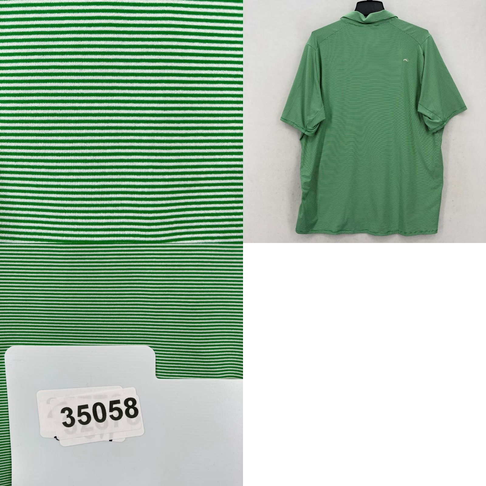 KJUS Kjus Soren Polo Shirt Mens 2XL Green Striped Short Sleeve UPF 50+ Golf Preppy Shirt Size US XXL / EU 58 / 5 - 9 Thumbnail