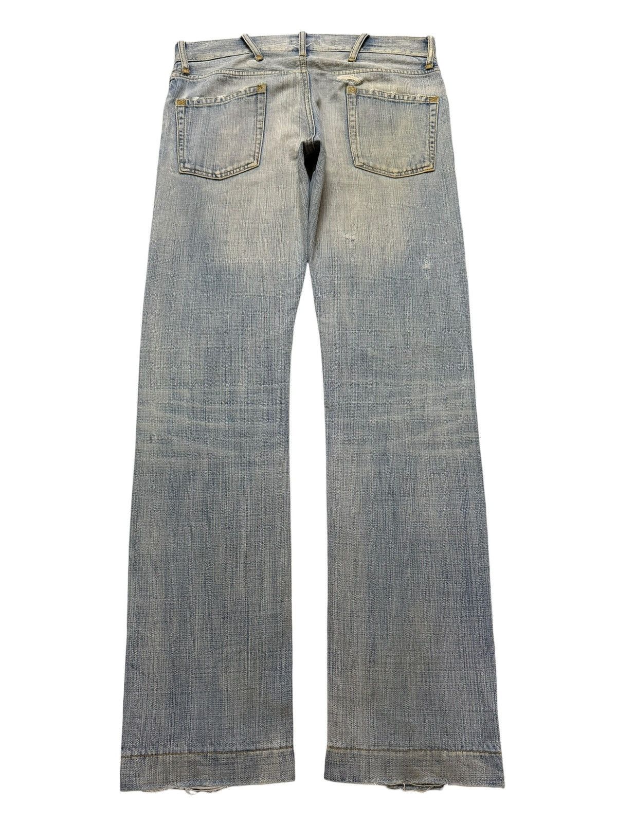If Six Was Nine Vintage Y2K Japanese Brand Blue Mud Wash Ripped Straight Leg Size US 34 / EU 50 - 2 Thumbnail