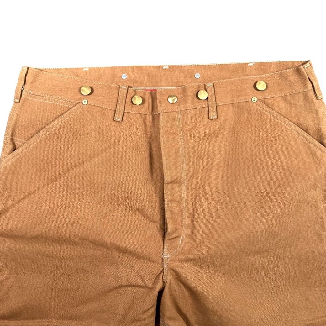 Carhartt VINTAGE Carhartt Pants Mens 38x33 Brown Canvas Duck USA 100 Years 80s Workwear Relaxed Straight Regular Size US 38 / EU 54 - 3 Thumbnail