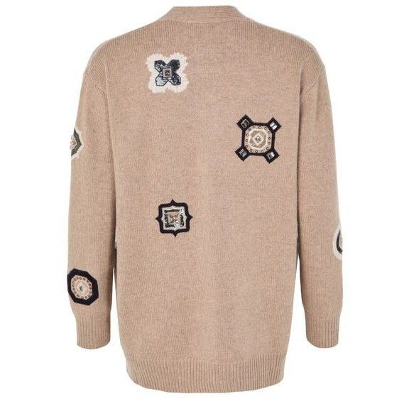 Alanui MAX MARA Buttoned Brown Wool Cardigan New And Authentic (Wom Size S / US 4 / IT 40 - 2 Thumbnail