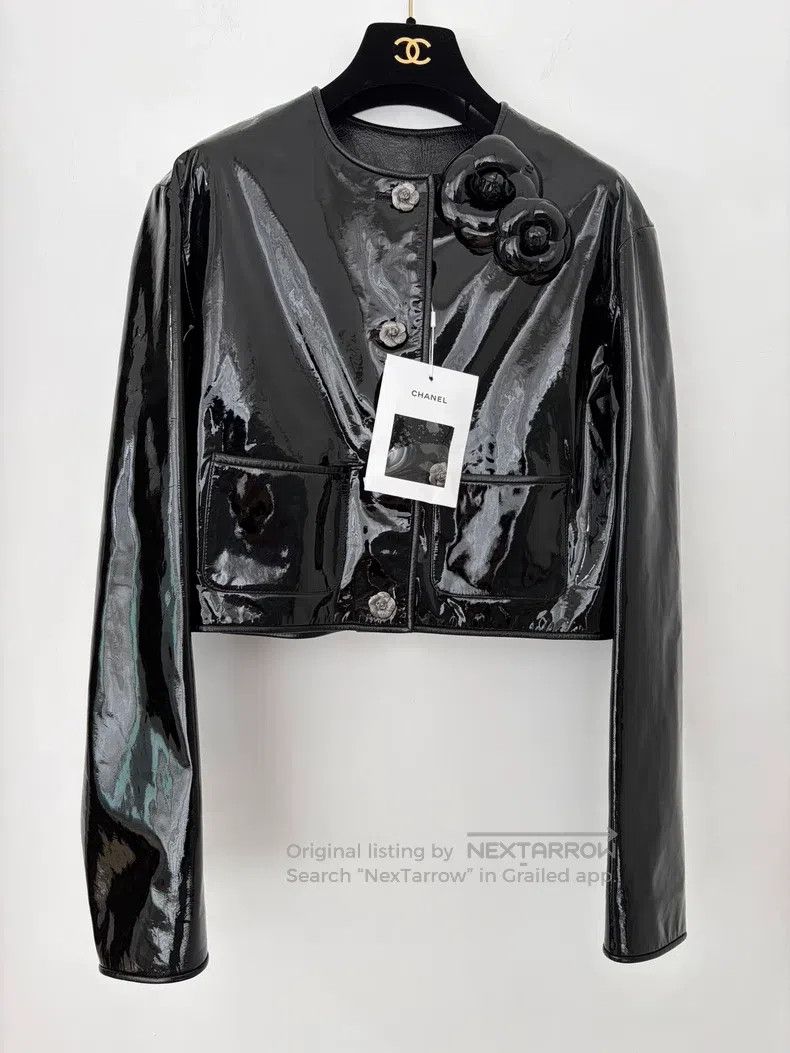 Chanel Chanel Black patent leather shiny leather jacket Size XS / US 0-2 / IT 36-38 - 1 Thumbnail