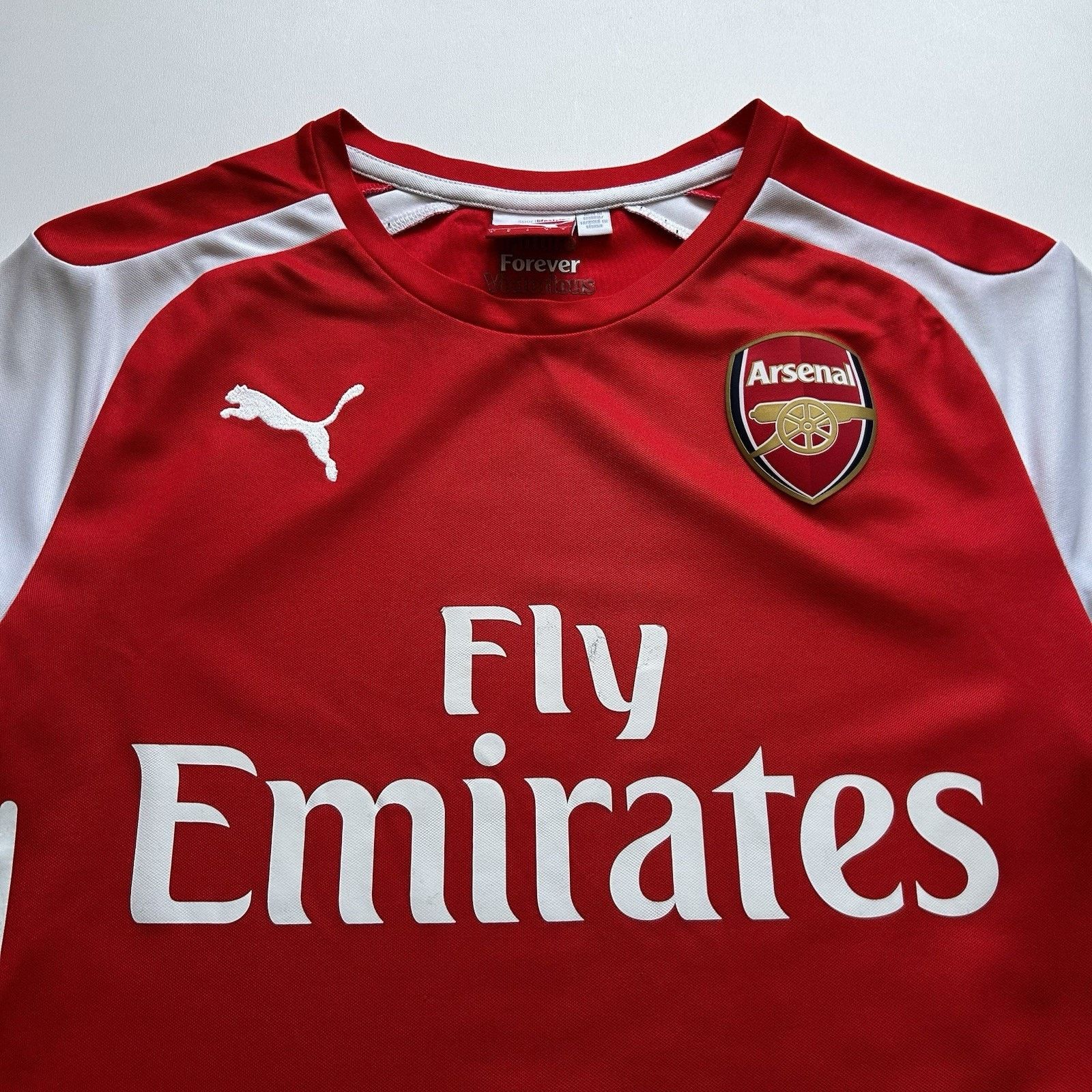 Puma × Vintage Arsenal FC Puma 2014/15 Home Y2K Shirt Soccer Jersey Small Size US S / EU 44-46 / 1 - 2 Thumbnail