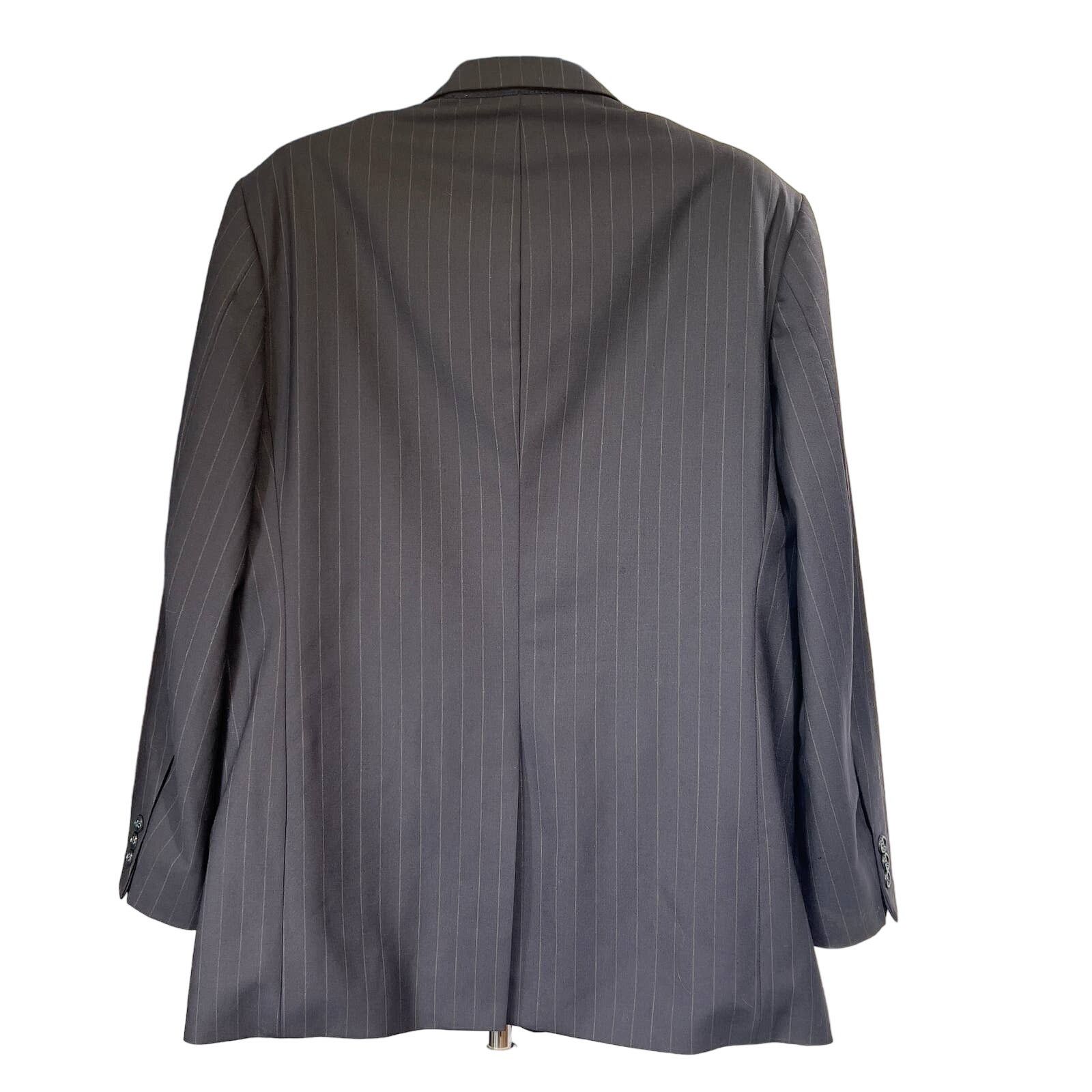 Brooks Brothers Brooks Brothers 346 Pin Stripe Suit SZ 43R Classic Blue Wool Size 42R - 3 Thumbnail