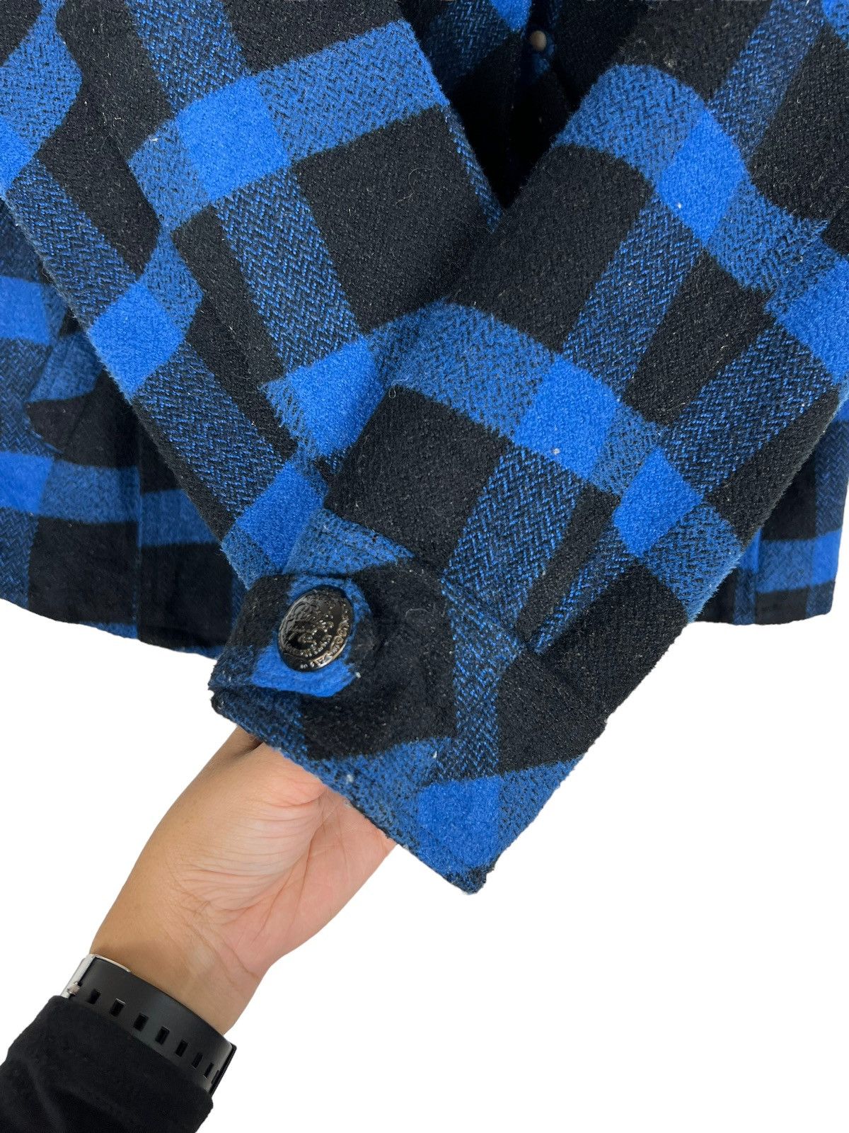 Japanese Brand 🔥 BACKS SEVEN LOVELESS BLACK PLAID WOOL NAPOLEON JACKET Size US S / EU 44-46 / 1 - 12 Thumbnail