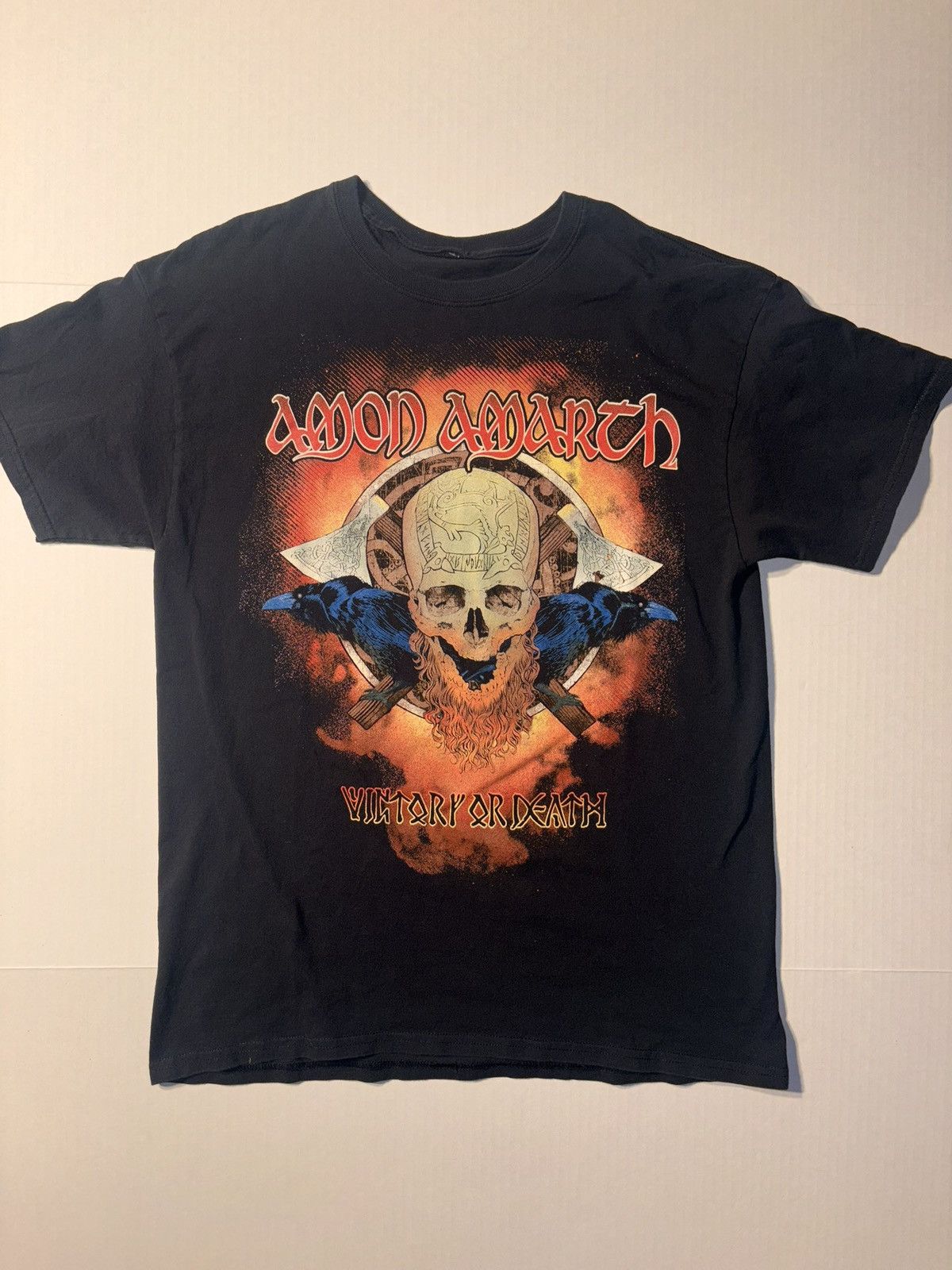 Band Tees Vtg Amon Amarth Victory Or Death Heavy Metal Band Grunge Y2K Size US L / EU 52-54 / 3 - 1 Thumbnail