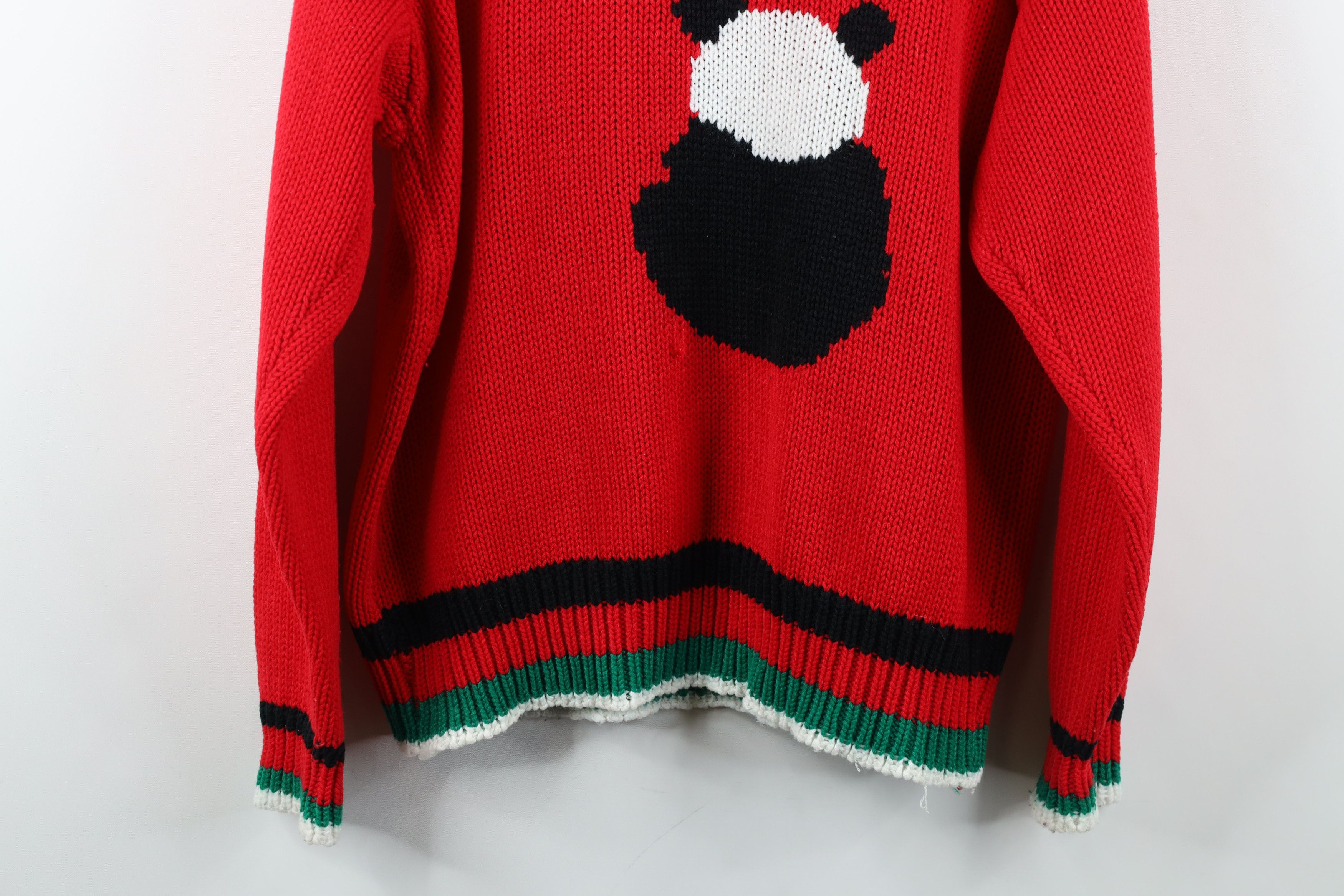 Vintage Vintage 90s Streetwear Panda Bear Knit Crewneck Sweater Size 3XL / US 20-22 - 15 Thumbnail