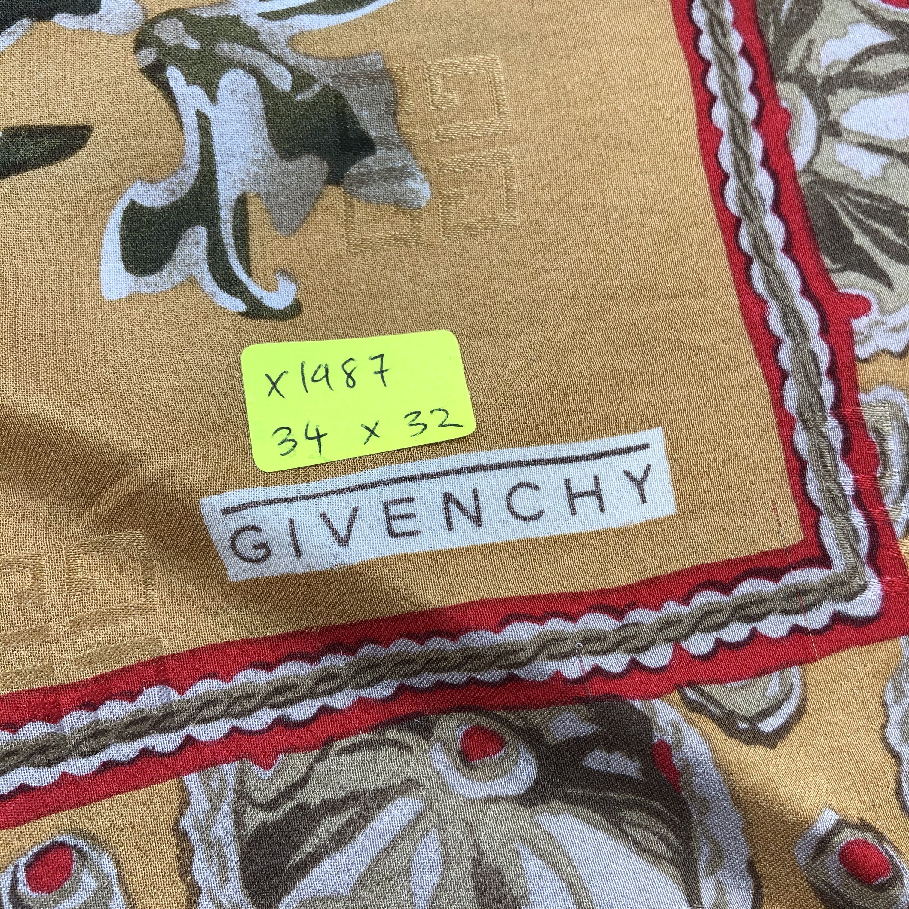 Vintage Vintage Givenchy Silk Scarf Size ONE SIZE - 7 Thumbnail