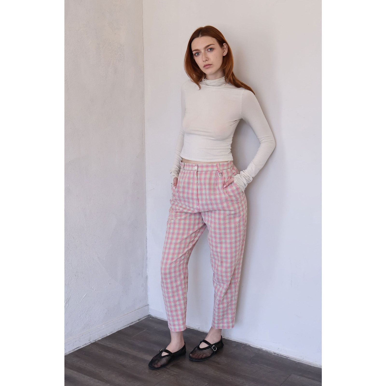 Dior Christian Dior SPORTS Check Print Logo Charm Trouser Size 31" - 2 Thumbnail