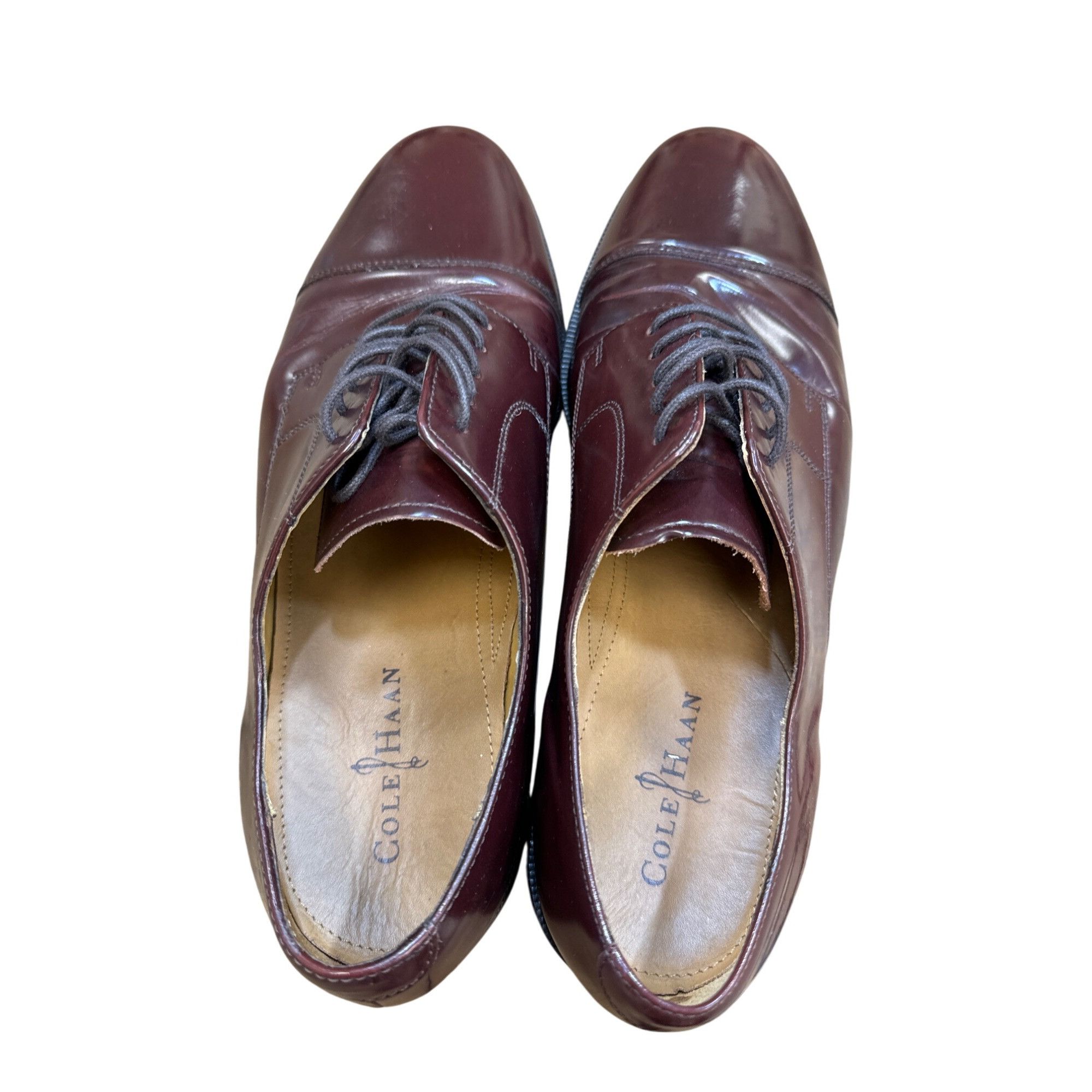 Cole Haan Cole Haan Mens Brown Leather Oxford dress shoes Size 11D SKU Size US 11 / EU 44 - 9 Thumbnail