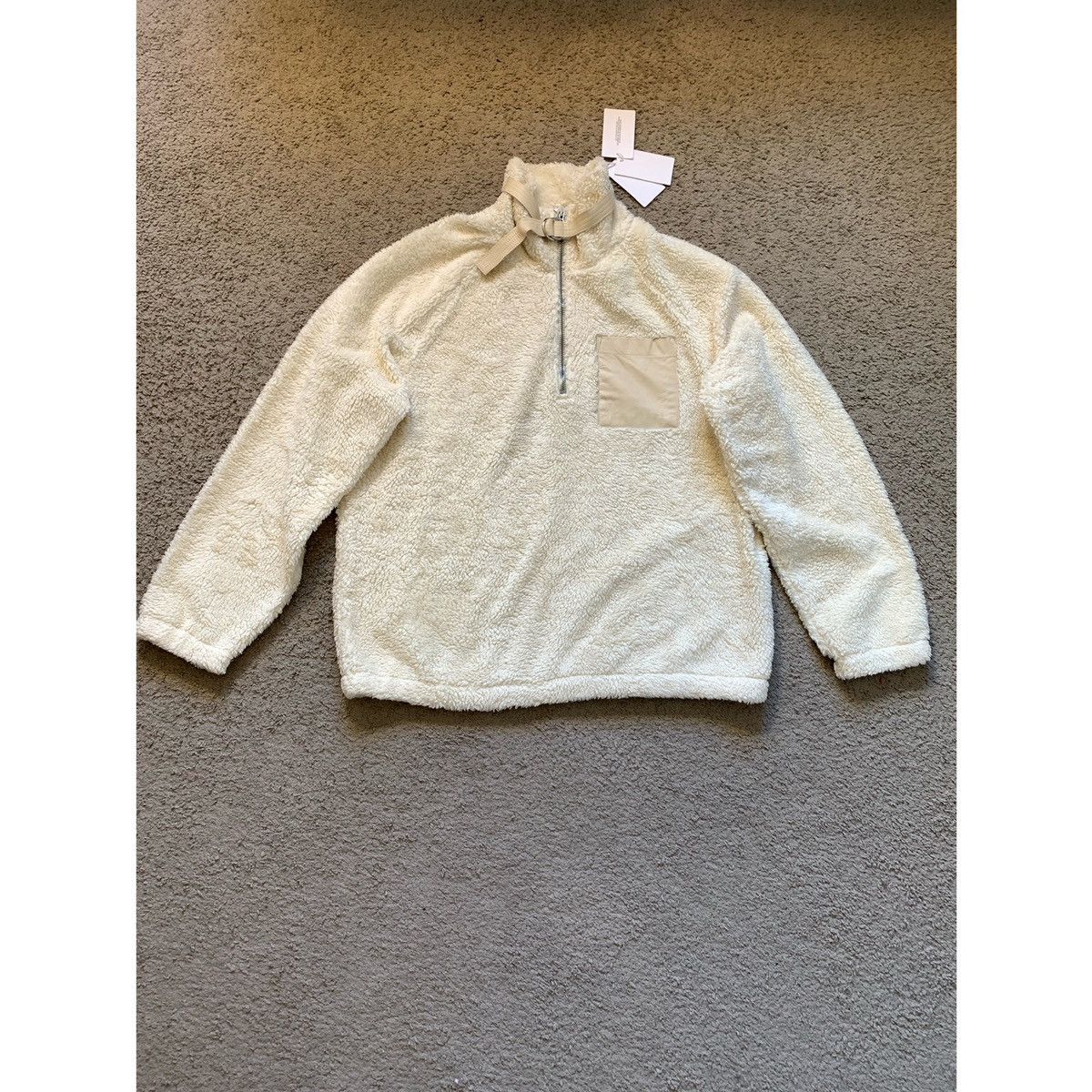Helmut Lang HELMUT LANG SHAGGY FLEECE/LEATHER PULLOVER Size US XL / EU 56 / 4 - 5 Thumbnail
