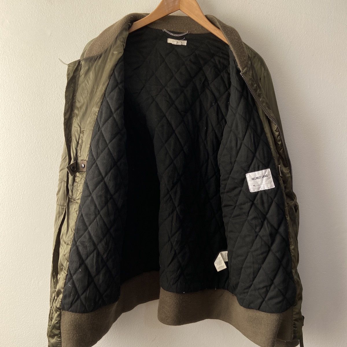 Helmut Lang Helmut Lang Olive Nylon Mesh Bomber Jacket F/W 2015 Size US XL / EU 56 / 4 - 13 Thumbnail