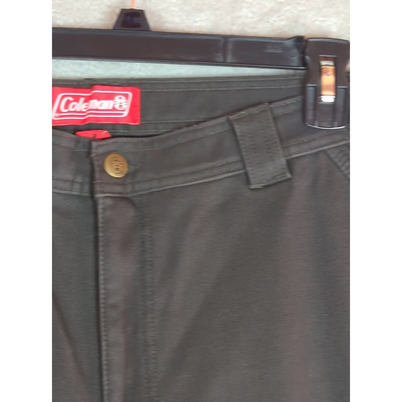 Vintage Coleman Pants Mens 38x32 Black Fleece Lined Tear Resistant Stretch Utility Work Pants Mens Regular 38 Black Winter Fall Spring Leather? Size US 38 / EU 54 - 4 Thumbnail