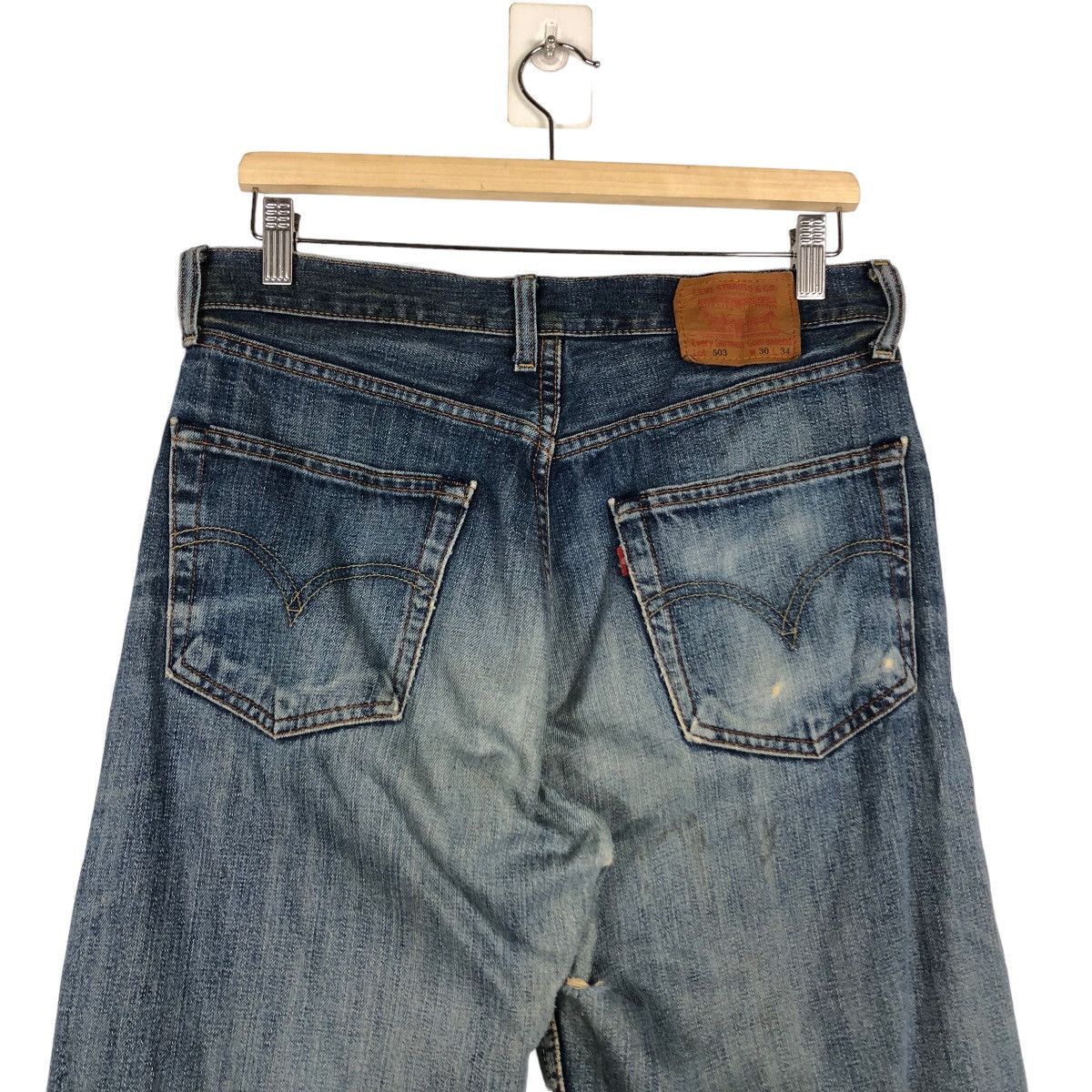 Levi's Vintage Clothing 🔥90’s Vintage Levi’s Lot 503 Distressed Denim Jeans Size US 32 / EU 48 - 9 Thumbnail