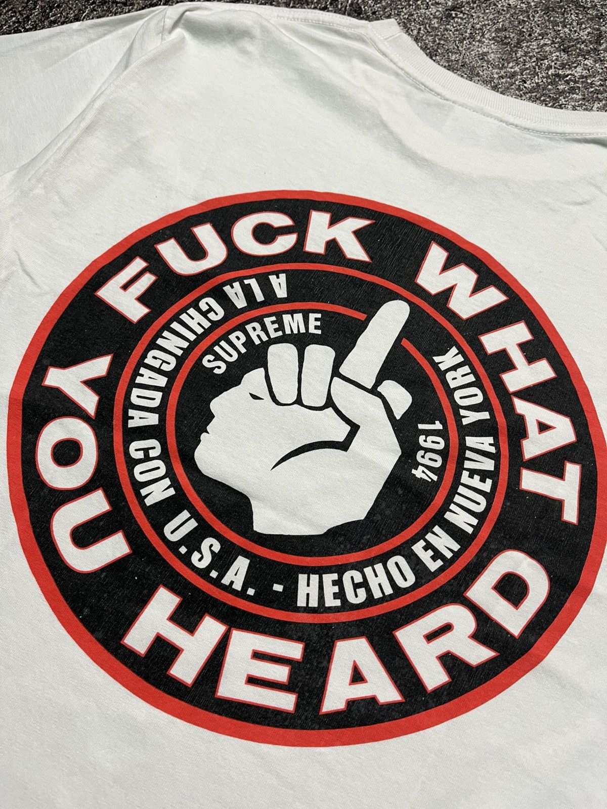 Supreme Supreme Fuck What You Heard Y2K White T-Shirts Size US M / EU 48-50 / 2 - 3 Thumbnail