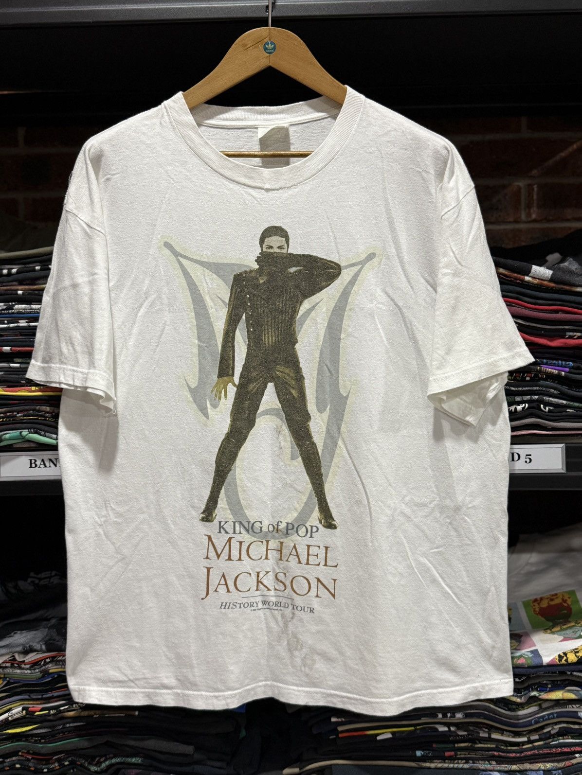 Band Tees vintage 90s Michael Jackson History World Tour Tee Size US XL / EU 56 / 4 - 1 Thumbnail