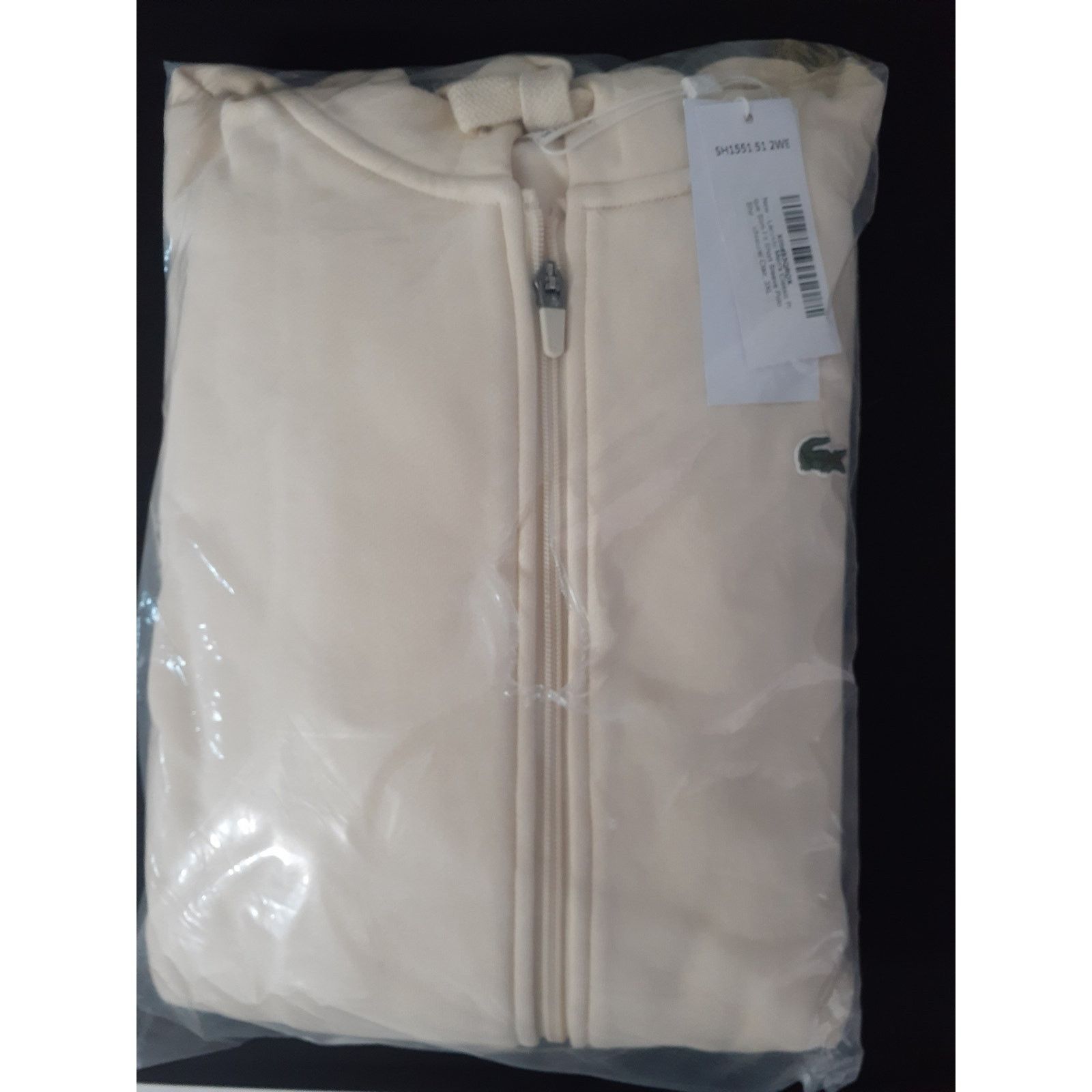 Lacoste Lacoste Men's Full Zip Fleece Sweatshirt Naturel Clair 3XL Size US XXL / EU 58 / 5 - 2 Thumbnail