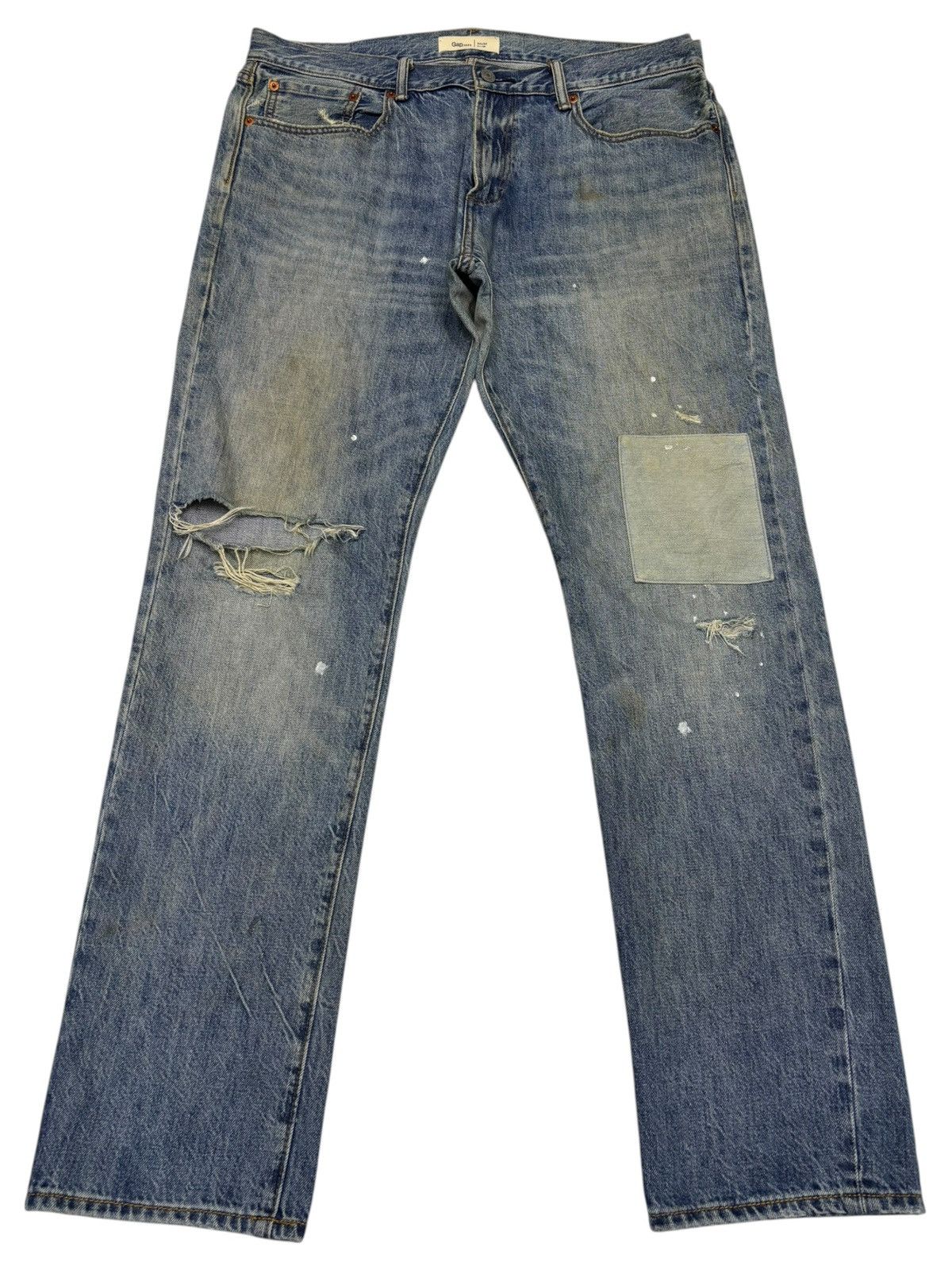 Kapital VINTAGE GAP PATCHWORK DISTRESSED DENIM JEANS Size US 35 - 1 Thumbnail