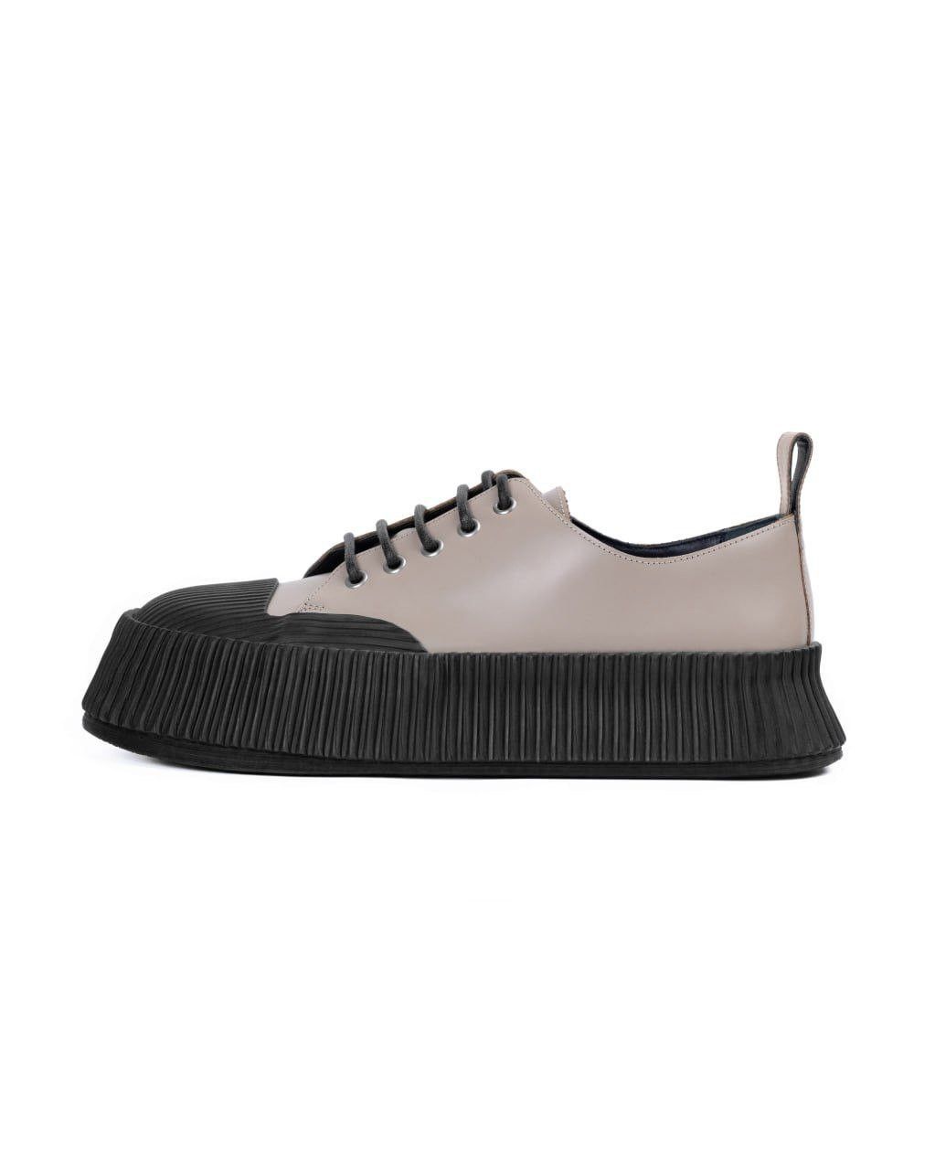 Jil Sander JIL SANDER Leather creeper low-top sneakers Size US 12 / EU 45 - 1 Thumbnail