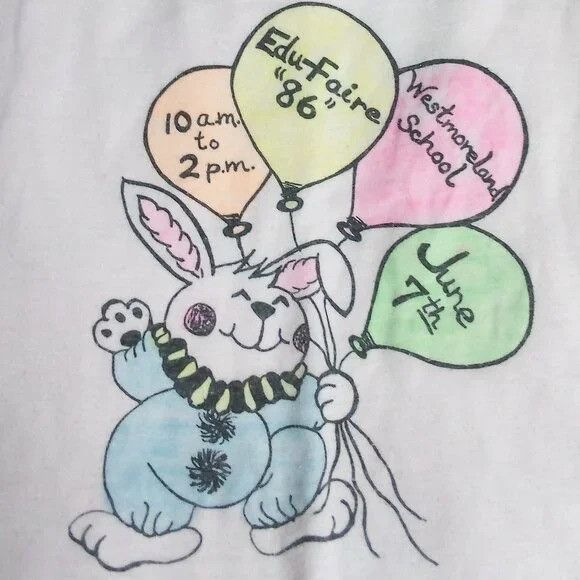 Vintage Vintage Westmoreland School Education Fair Rabbit T-Shirt Size US XL / EU 56 / 4 - 1 Thumbnail