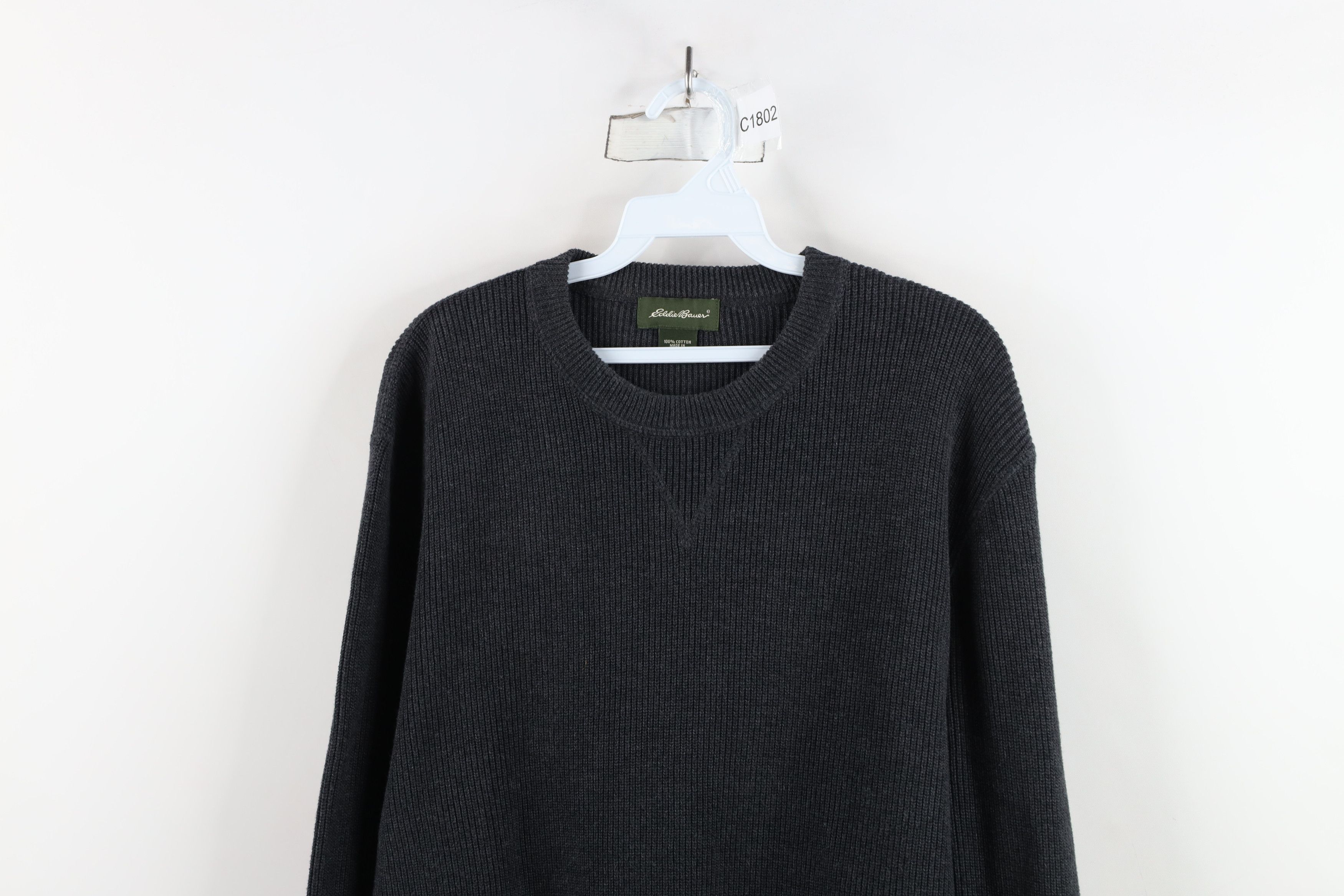 Eddie Bauer × Vintage Vintage 90s Eddie Bauer Chunky Ribbed Knit Crewneck Sweater Size US L / EU 52-54 / 3 - 2 Thumbnail