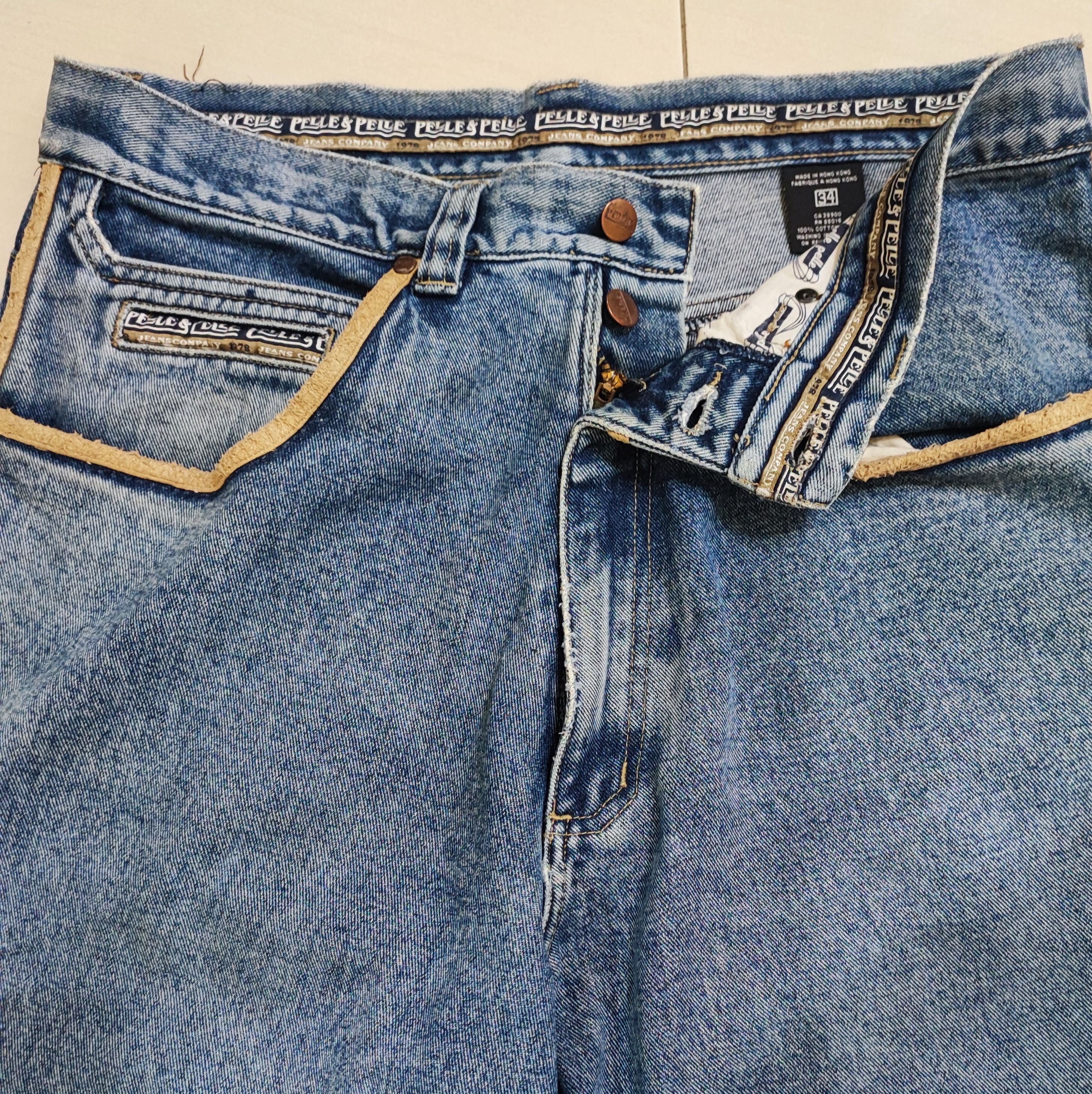 Pelle Pelle Rare!! Vintage 90's Pelle Pelle Baggy Double kneeJeans Size US 34 / EU 50 - 9 Thumbnail