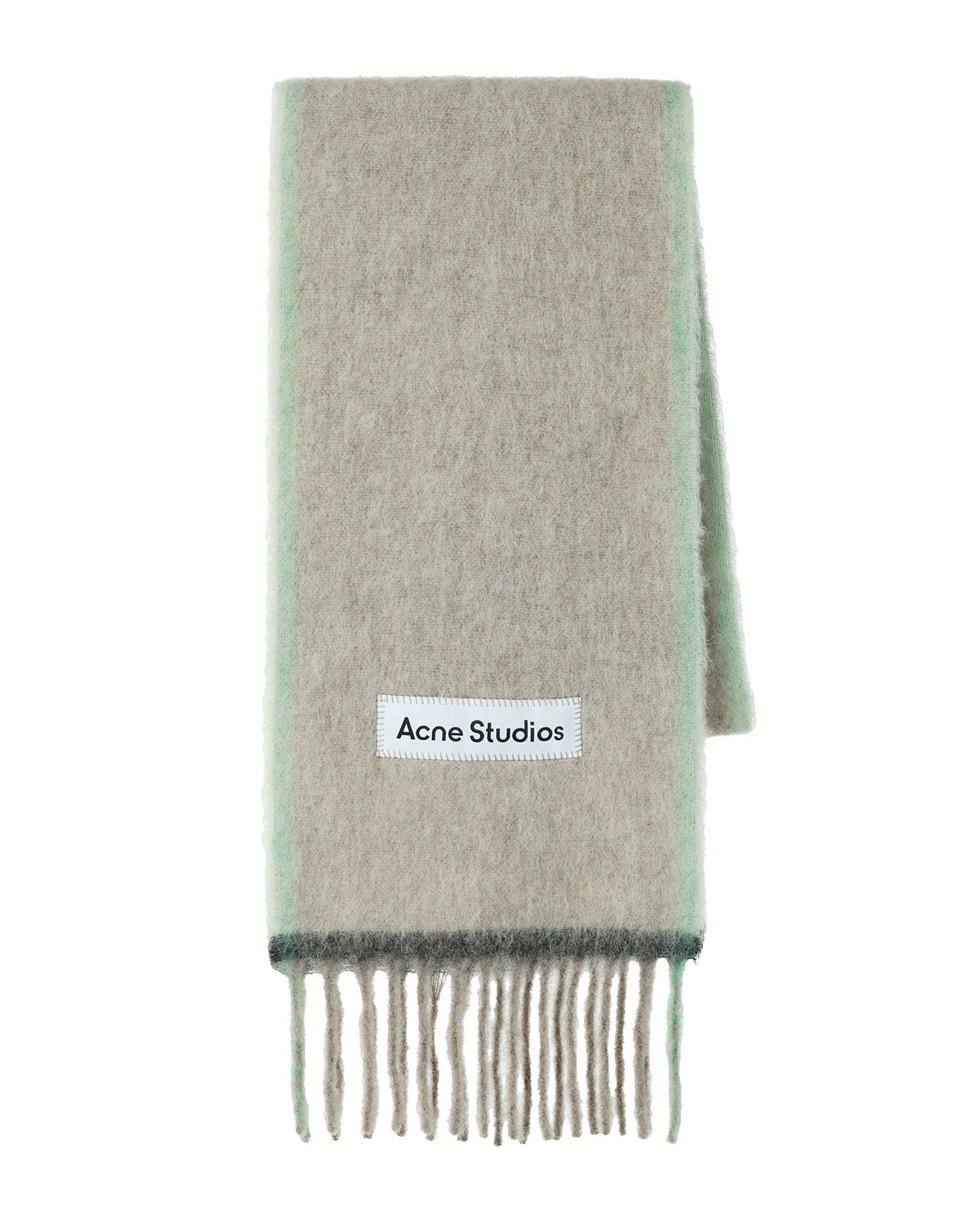 Acne Studios Acne Studios Label Stitched Detail Fringe Trim Scarf Size ONE SIZE - 1 Thumbnail