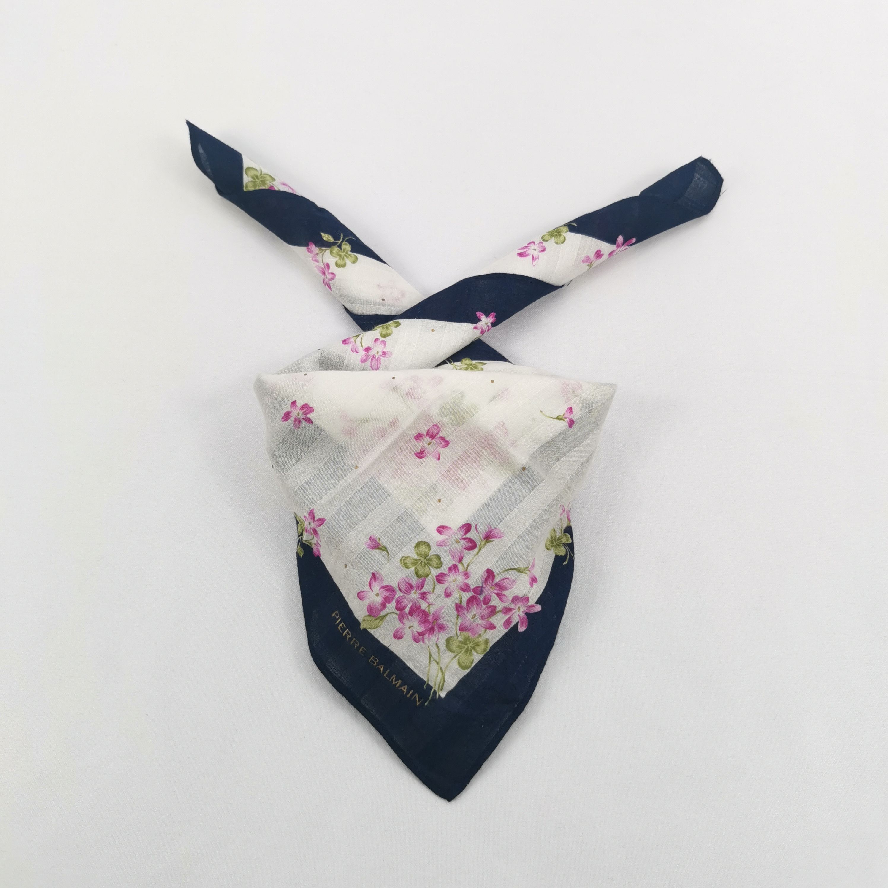 Japanese Brand Vintage Pierre Balmain Handkerchief Neckerchief Bandana. Size ONE SIZE - 1 Thumbnail