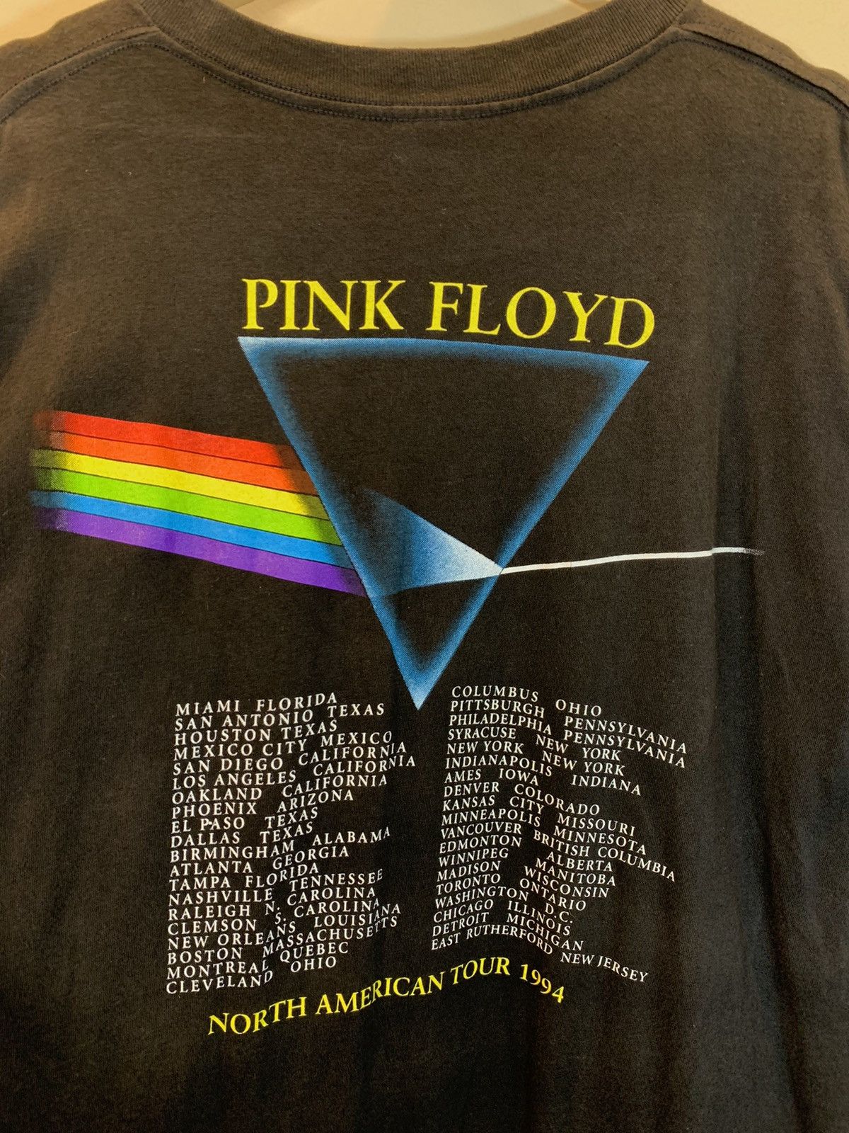 Brockum × Pink Floyd × Vintage RARE Vintage 90s Pink Floyd Dark Side Of The Moon Tour Shirt Size US XL / EU 56 / 4 - 4 Thumbnail