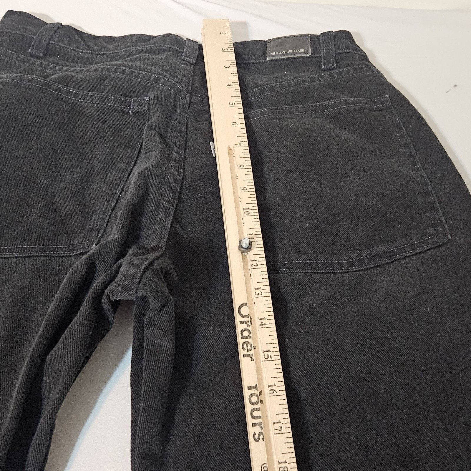 Levi's Levis SilverTab Baggy Fit Jeans Mens 31x 33 Black Denim Y2K Size US 31 - 9 Thumbnail