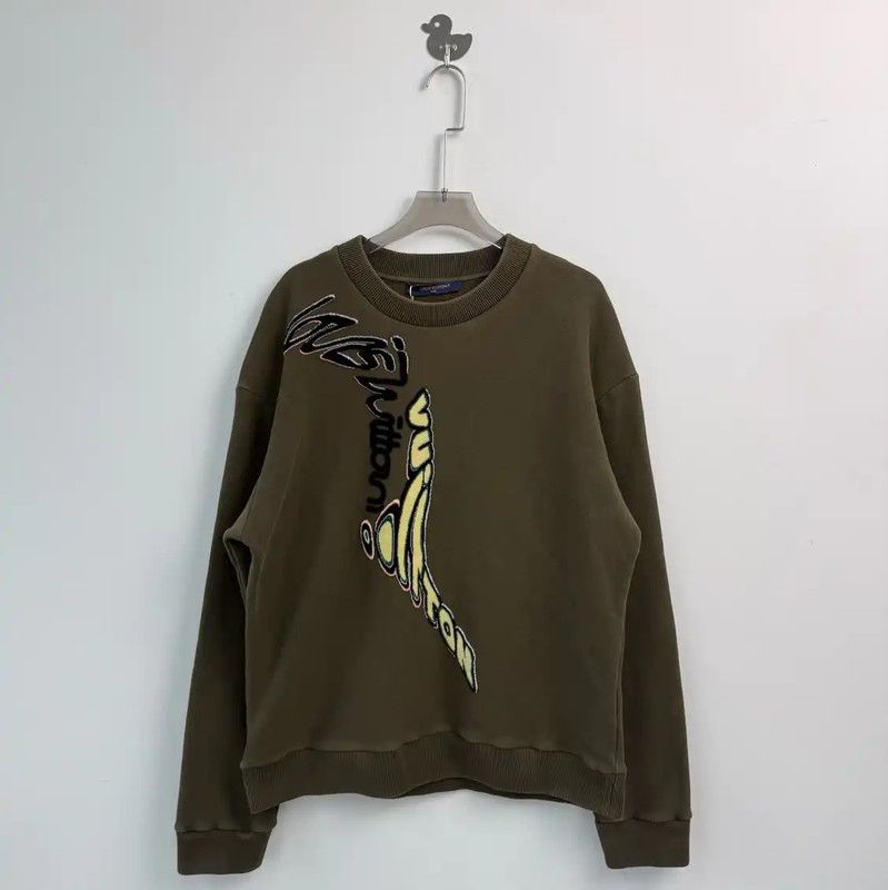 Louis Vuitton Louis Vuitton Green Cotton Men's Sweatshirt 0089 Size US L / EU 52-54 / 3 - 1 Thumbnail