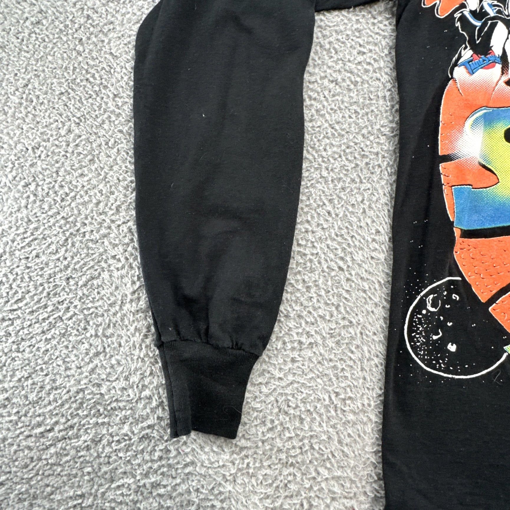 Vintage VTG Space Jam T-Shirt Long Sleeve Men L Black Cartoon Movie 1996 90s Slim Fit? Size US L / EU 52-54 / 3 - 7 Thumbnail