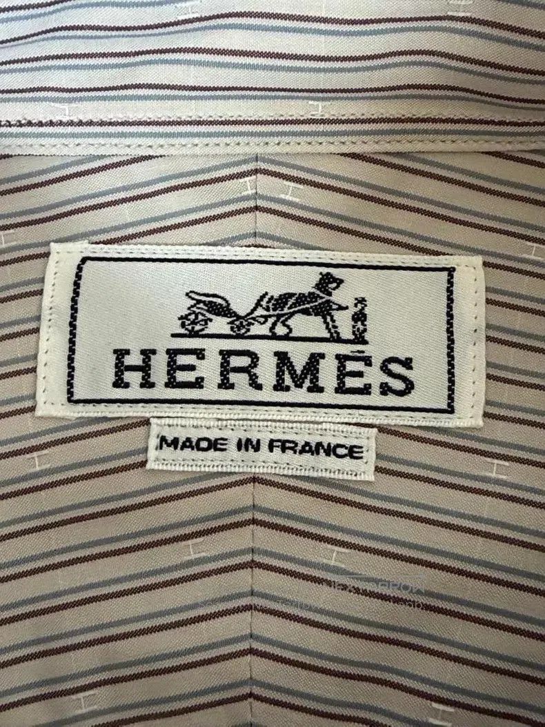 Hermes Hermes Men's Long-Sleeved Striped Shirt Size US XS / EU 42 / 0 - 7 Thumbnail
