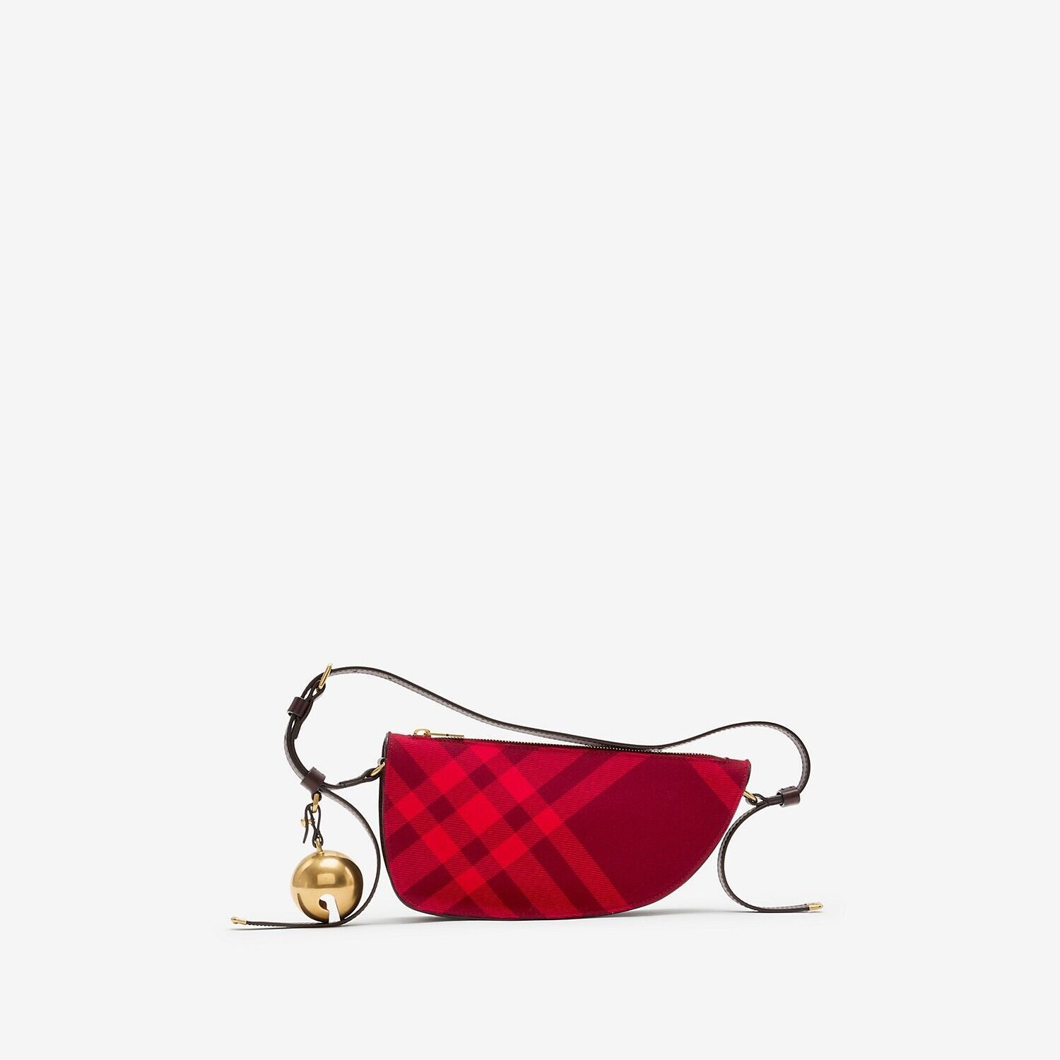Burberry BURBERRY Shield Red Wool Check Shoulder Bag New Size ONE SIZE - 4 Thumbnail