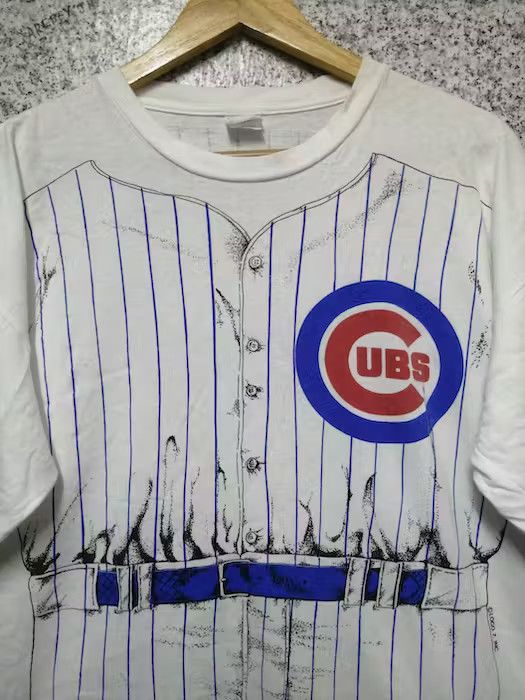 MLB × Vintage 90s Vintage UBS MLB Baseball Logo Fullprint Very Rare Size US XL / EU 56 / 4 - 3 Thumbnail