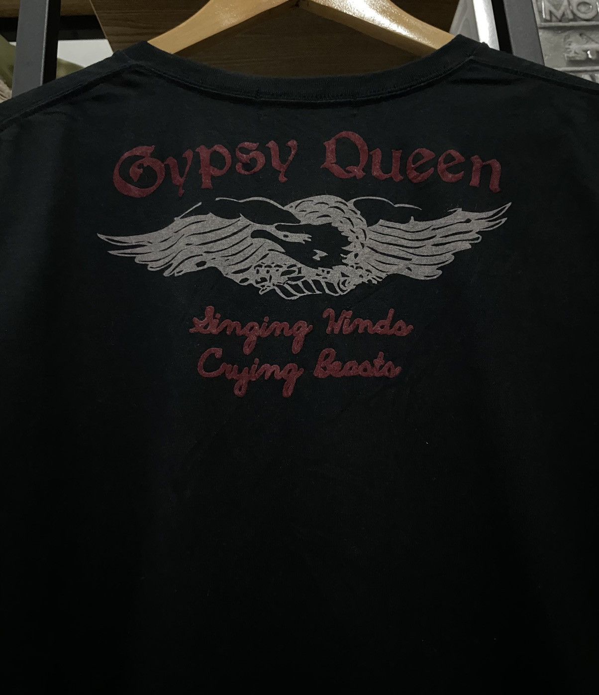 Japanese Brand Japan CRAZY DEVIL Eagle Gypsy Queen V Neck Tee Size US L / EU 52-54 / 3 - 6 Thumbnail