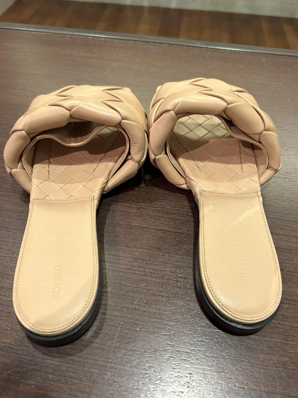 Bottega Veneta Bottega Veneta Lido Intrecciato Flat Sandals Cream Size US 11 / IT 41 - 6 Thumbnail