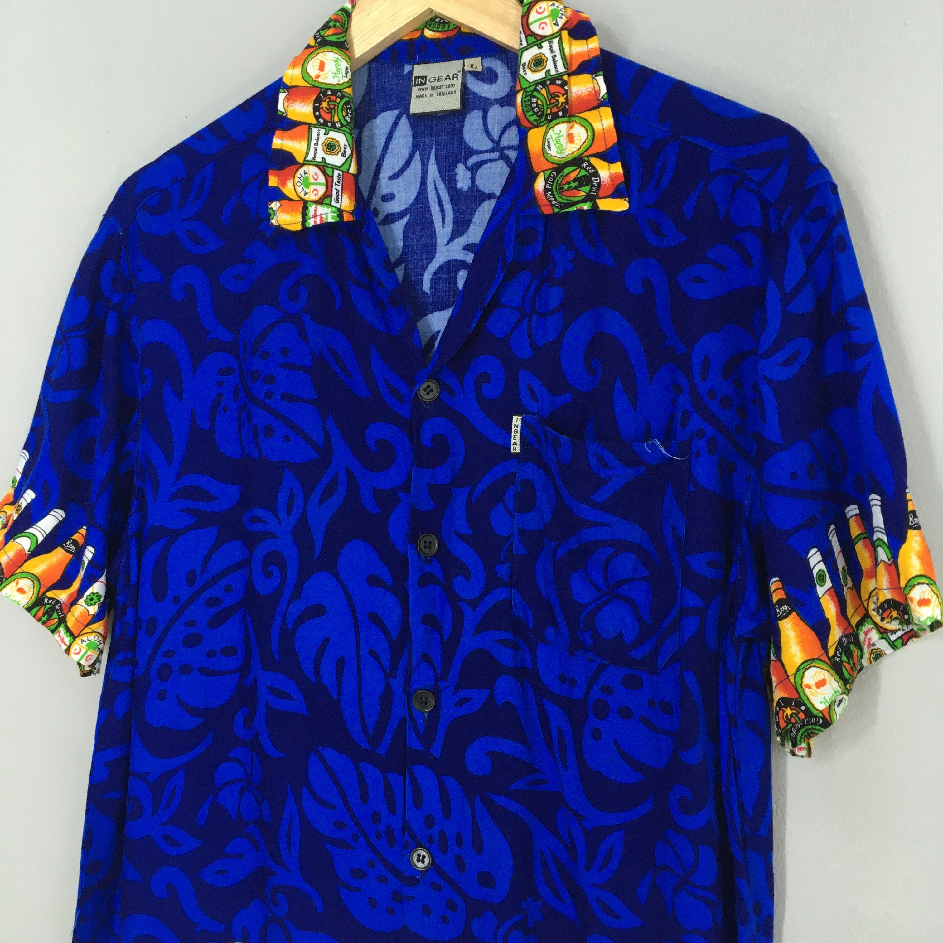 Other Vintage Hawaii Tequila Beer Aloha Wear Shirt Blue Large Size US L / EU 52-54 / 3 - 4 Thumbnail