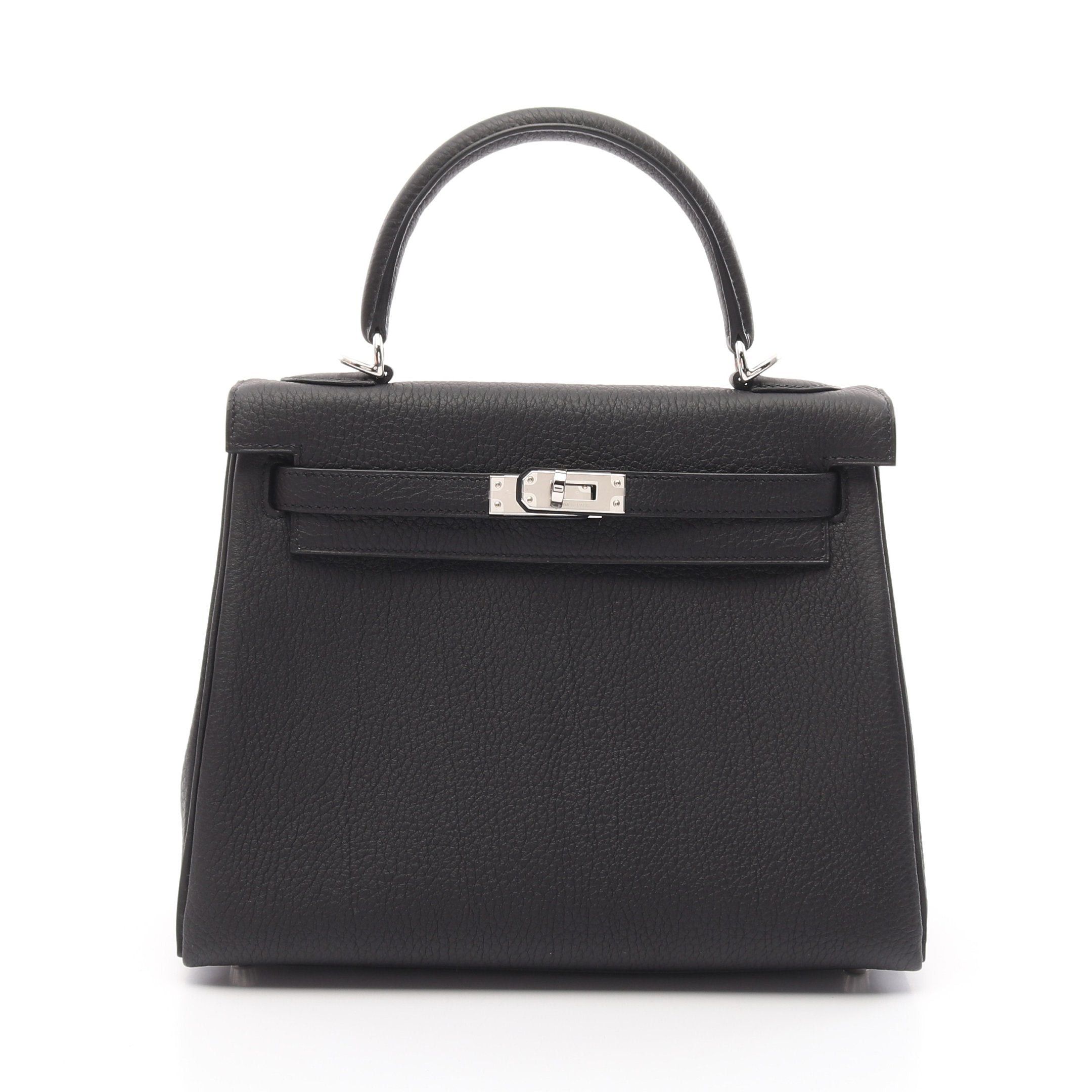 Hermes Hermes Kelly 25 Handbag Togo Black Silver Hardware Inner Stitch K Stamp Size ONE SIZE - 1 Thumbnail