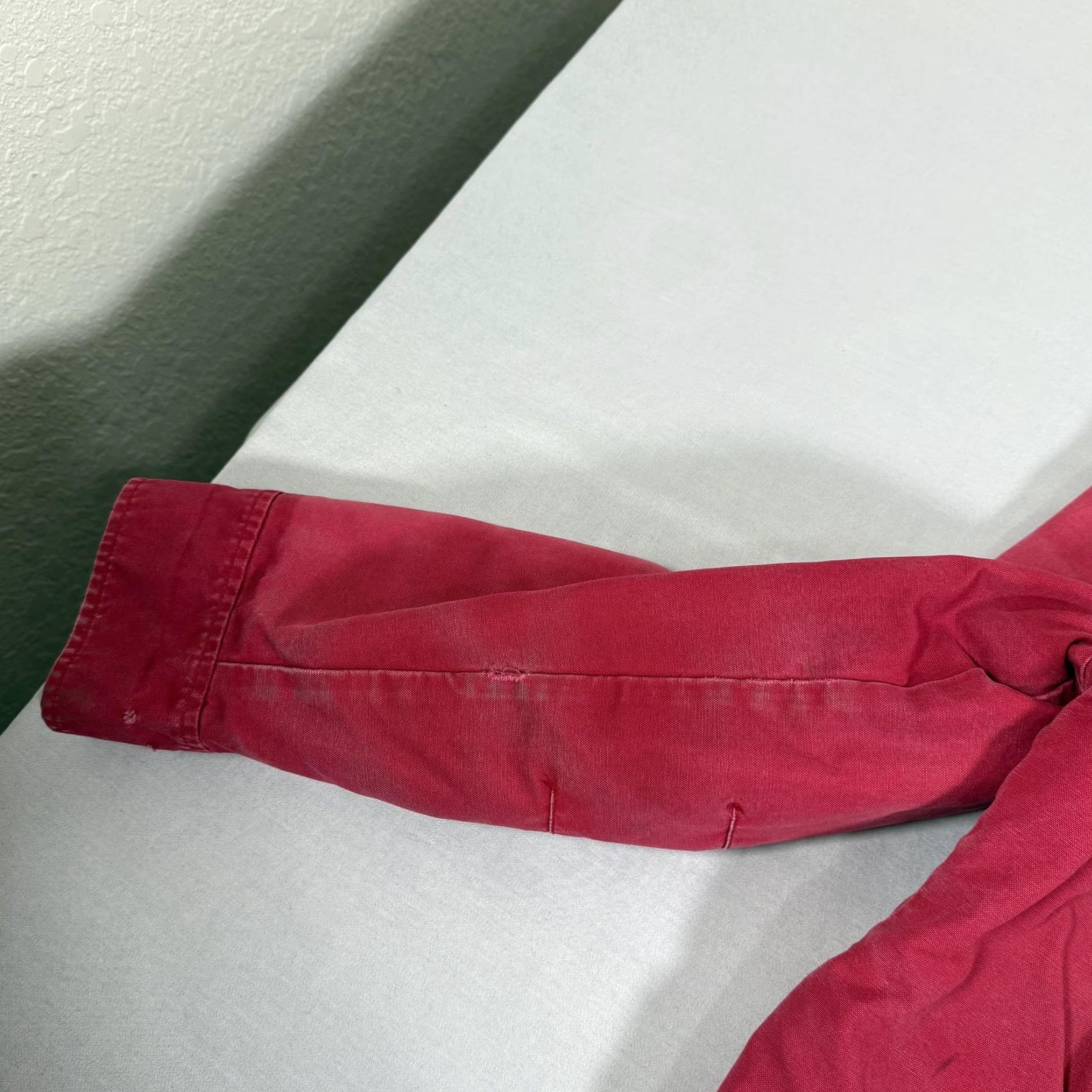 Vintage VINTAGE L.L.Bean Jacket Womens Large Red Canvas Barn Chore Field Coat Lined Outdoor Work Size L / US 10 / IT 46 - 6 Thumbnail