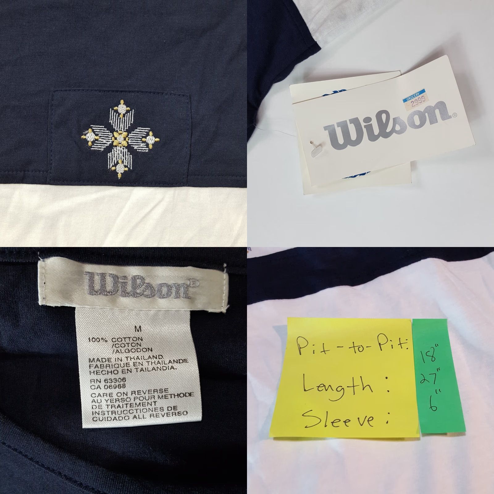 Wilson VINTAGE Wilson Womens T-Shirt Short Sleeve Geometric Flower 90s Floral Tennis Top Blue M Size M / US 6-8 / IT 42-44 - 8 Thumbnail