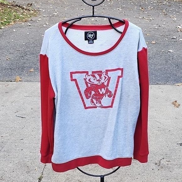 47 Brand 47 Brand Collegiate Graphic Wisconsin Badgers Long Slv Sz L Size L / US 10 / IT 46 - 1 Thumbnail