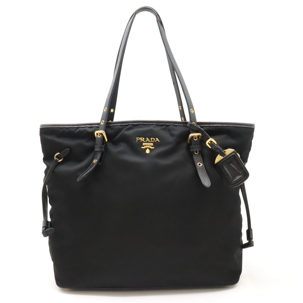 Prada Prada Prada Nylon/Leather Tote Bag BR4997 Canvas Tote Bag BR4997 in Very Good Condition Size ONE SIZE - 1 Thumbnail